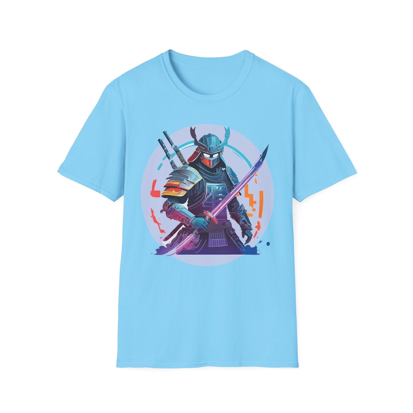 Samurai Shirt Unisex Softstyle Tee 100 Percent Ring Spun Cotton Light 4.5 Oz Graphic Gildan 64000