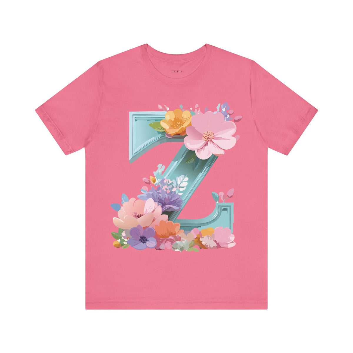 Letter Z Graphic Unisex Cotton Bella+Canvas Tee with Art Letter Design