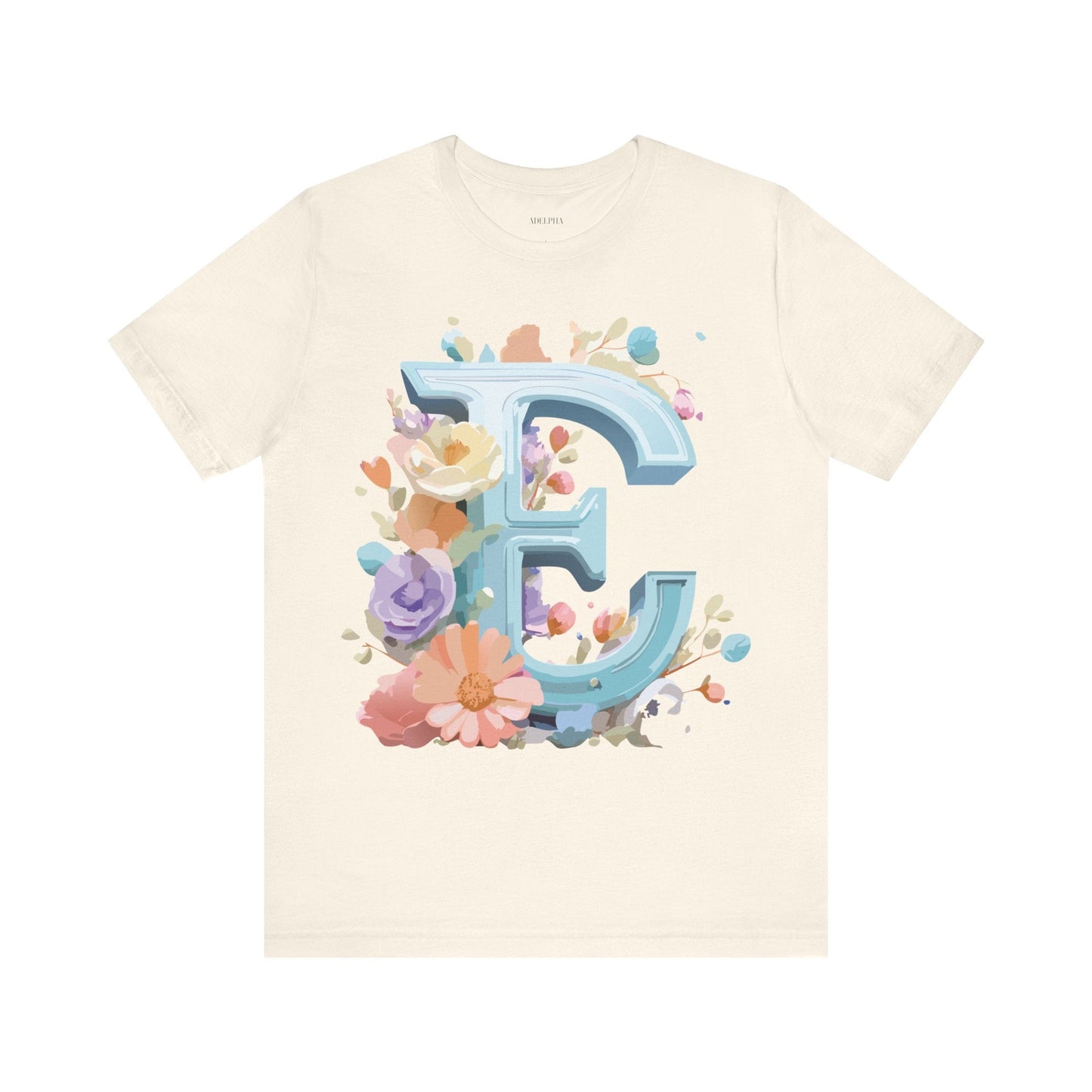 Unisex Letter E  Graphic Tee Featuring Vintage Inspired Artwork Collection
