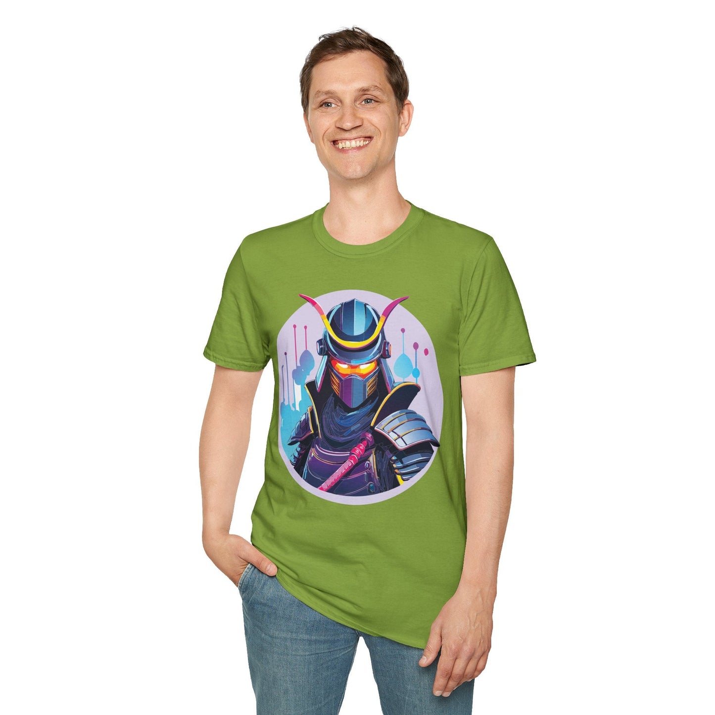 Unisex Samurai Shirt Gildan Softstyle Tee Hundred Percent Ring Spun Cotton Comfort