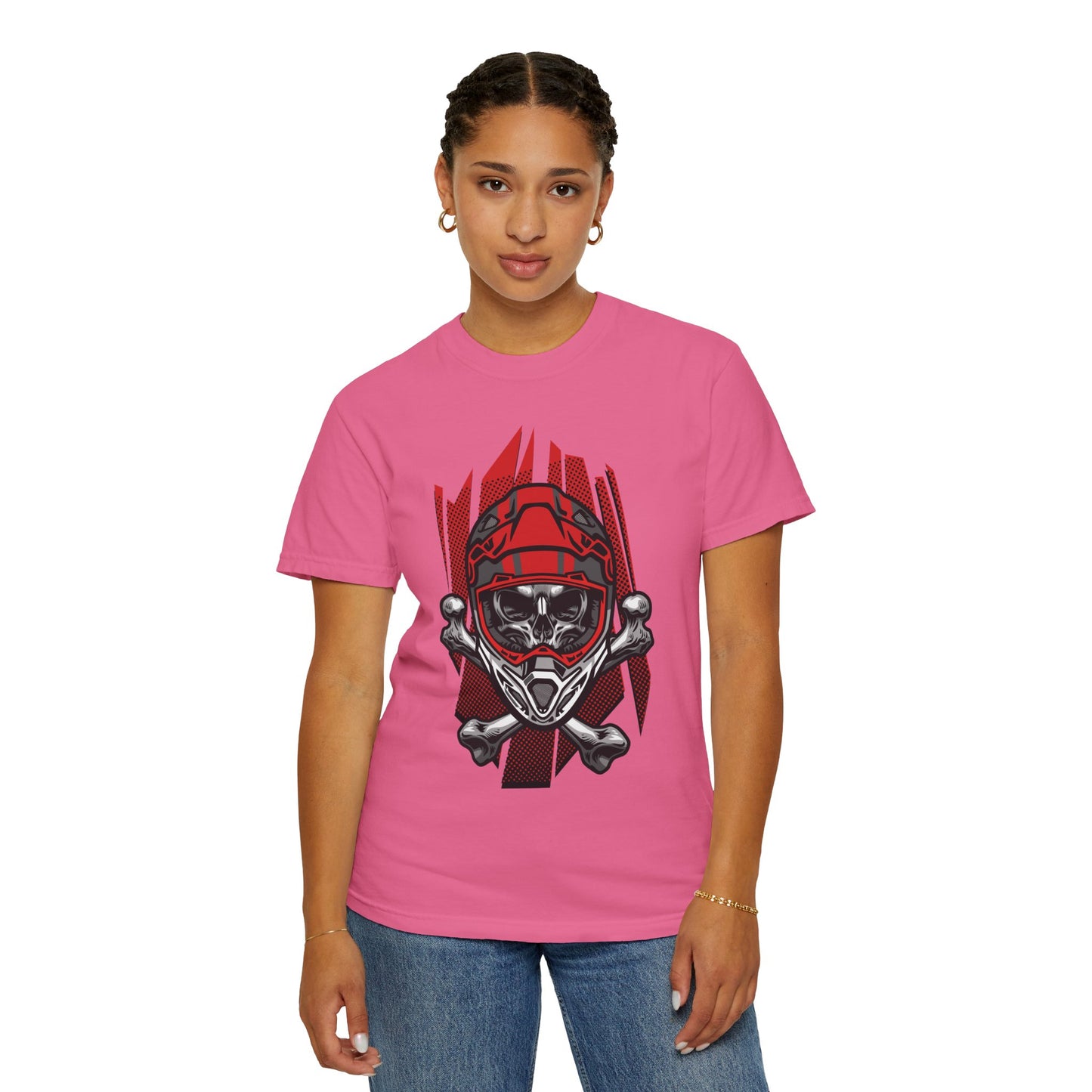 Unisex Cotton Tee Shirt with Skull