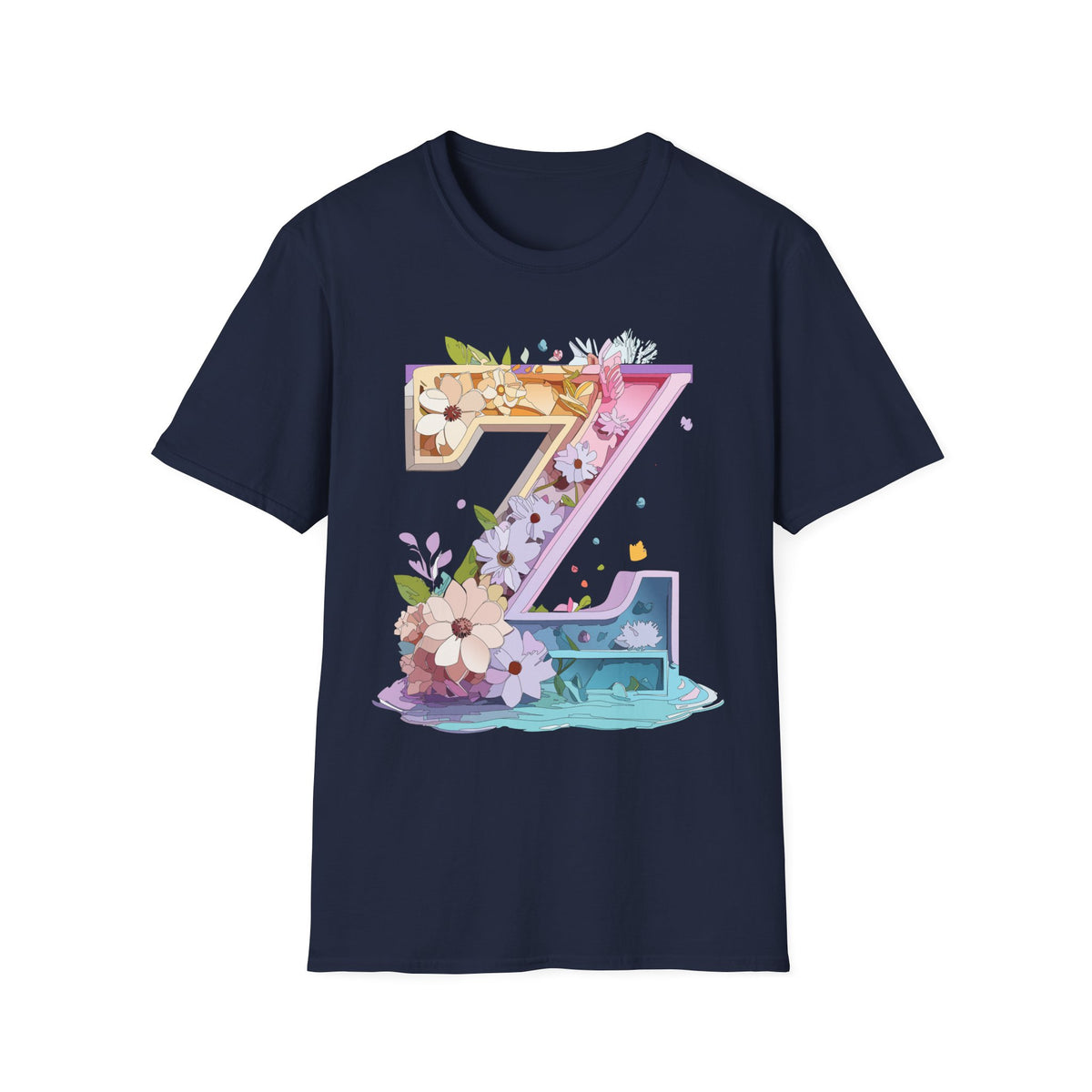 Floral Number 7 T-Shirt | Floral 7 Tee, Birthday 7th, Botanical Number Shirt