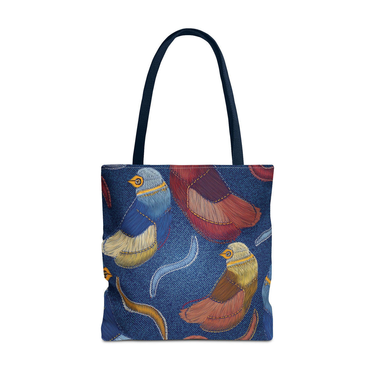 Denim Fabric Imitation Print Unisex Canvas Bag Poly Spun 3 Sizes Tote Bag 194-5