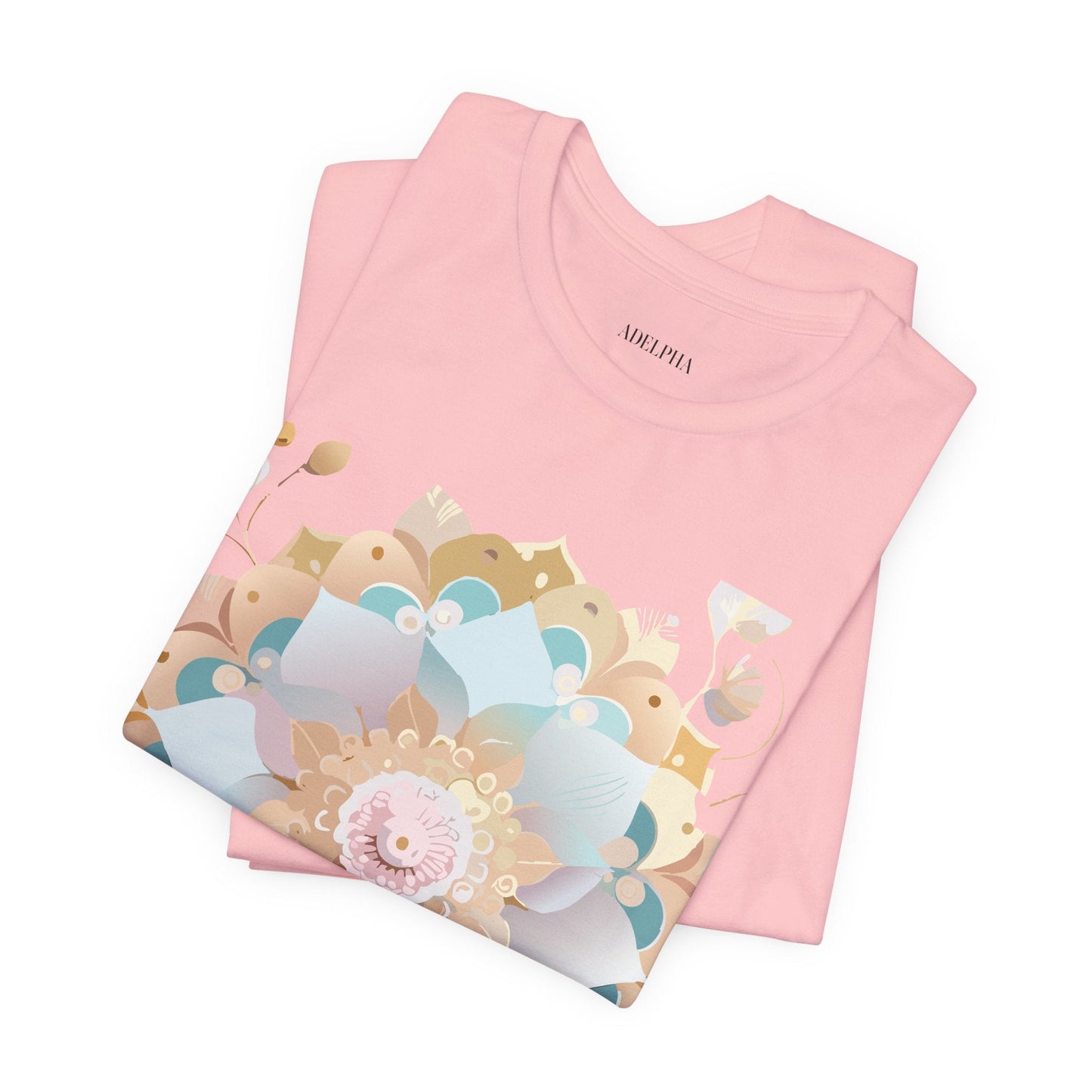 Mandala Graphic Unisex 100 Cotton Vintage Floral Artwork Tee 9