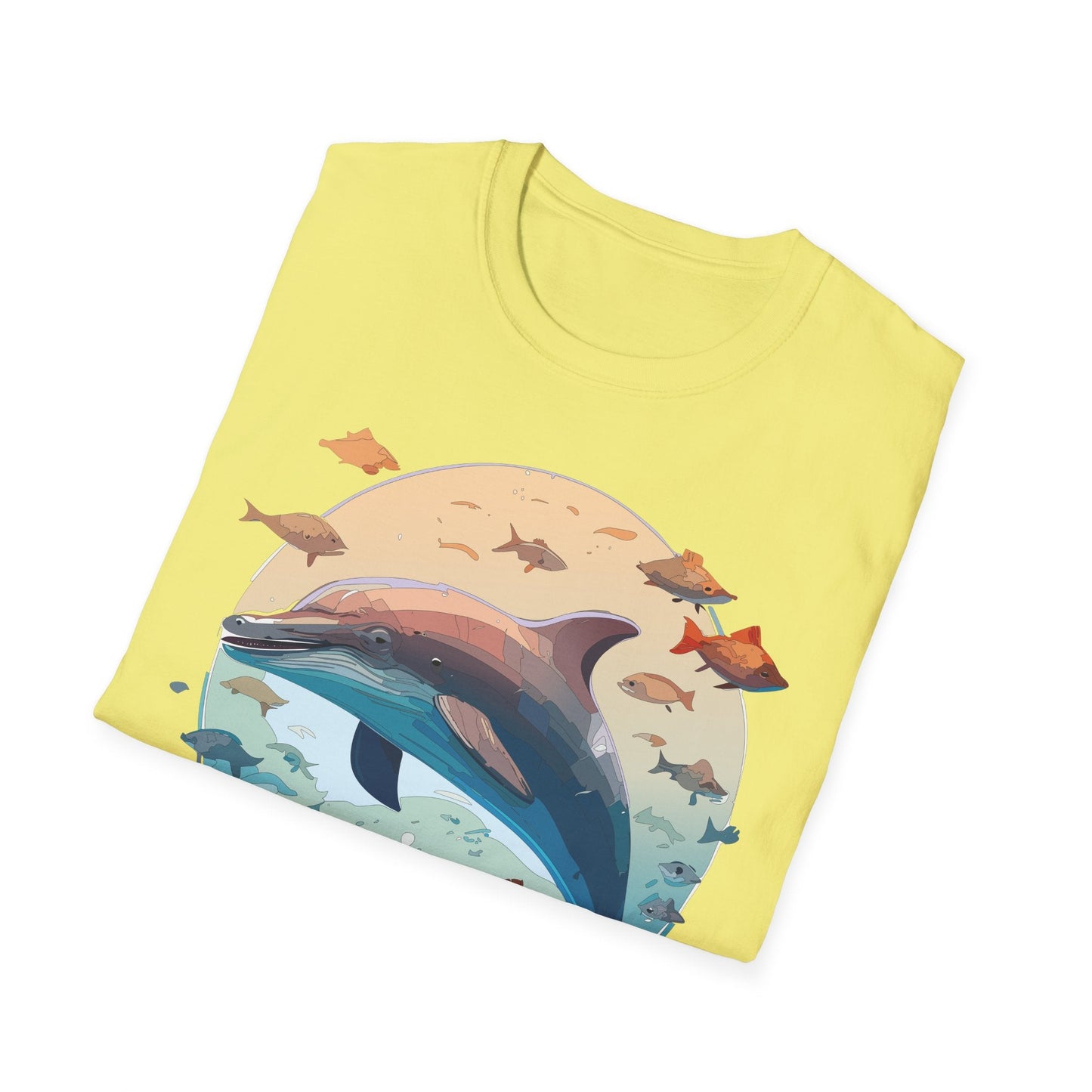 Dolphin Shirt Unisex Softstyle T Shirt 64000 100 Percent Ring Spun Cotton Tee For Everyday Comfort