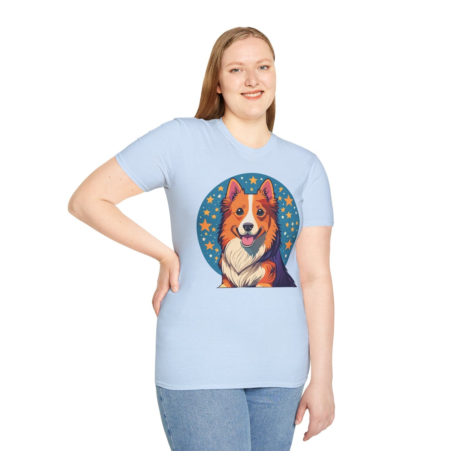 Unisex Dog Shirt Animal Print Tee Gildan Softstyle 64000 Tee