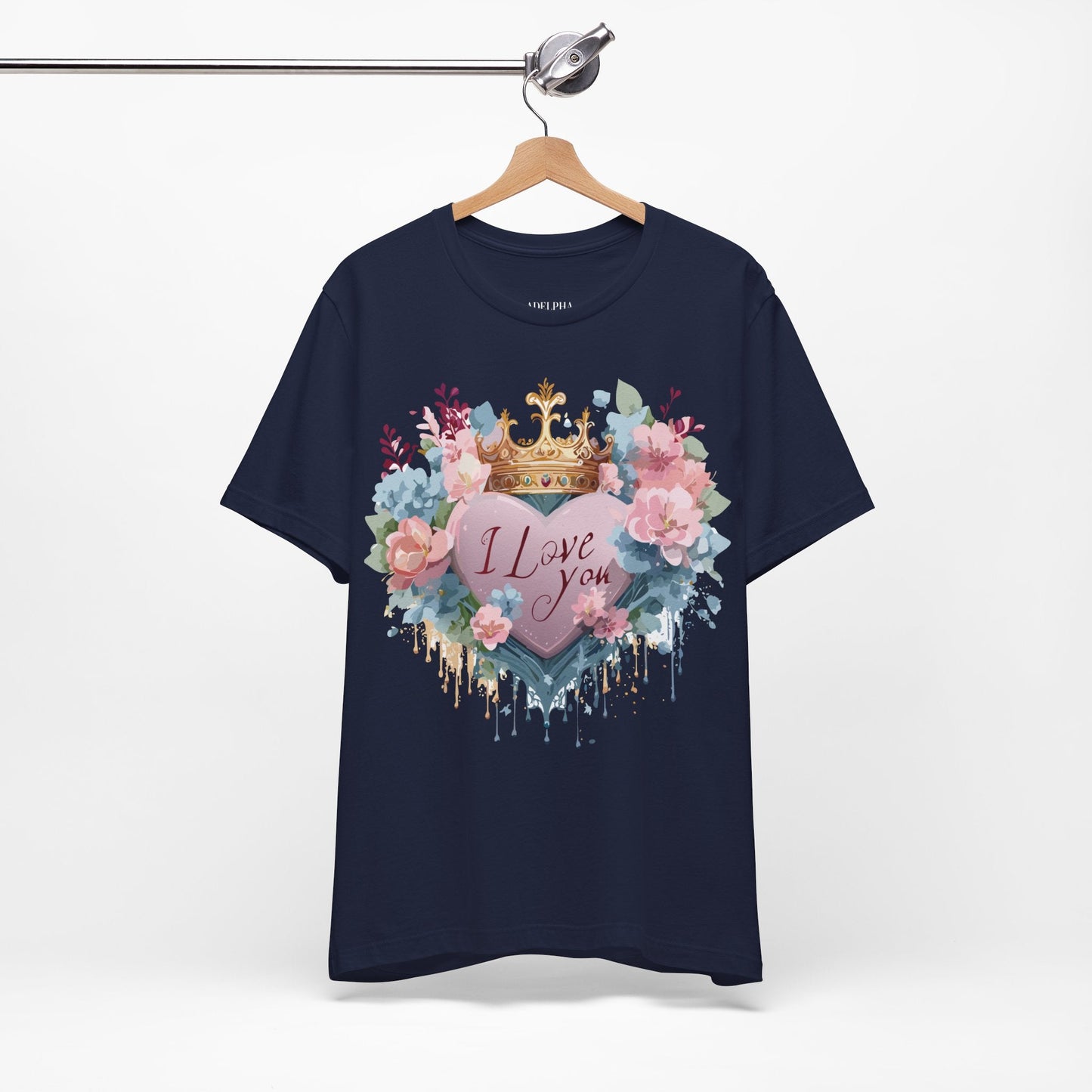 Valentine Graphic Tee Unisex Short Sleeve Jersey Shirt Adelpha Vintage Art Design