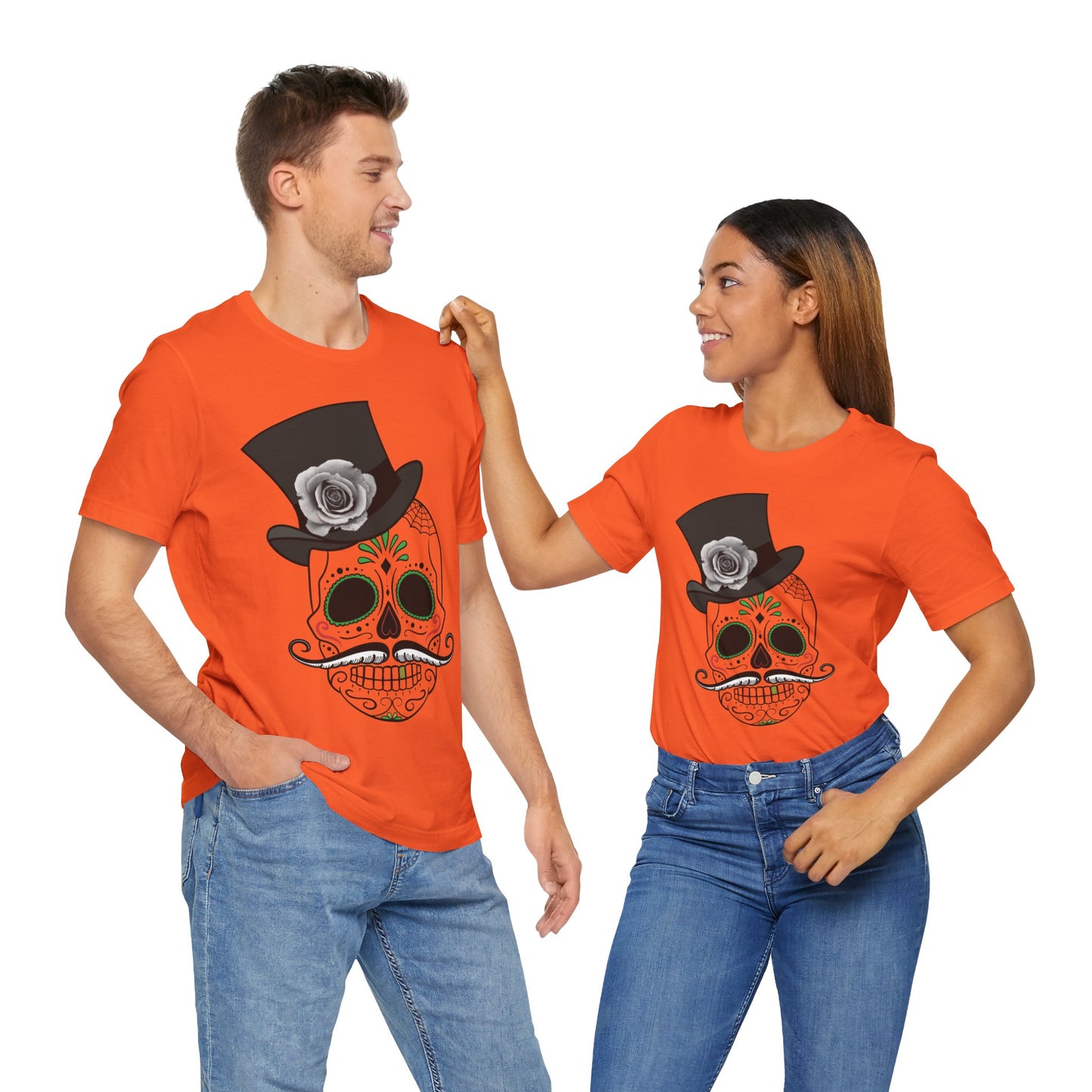 Unisex Cotton Tee Shirt with Skull