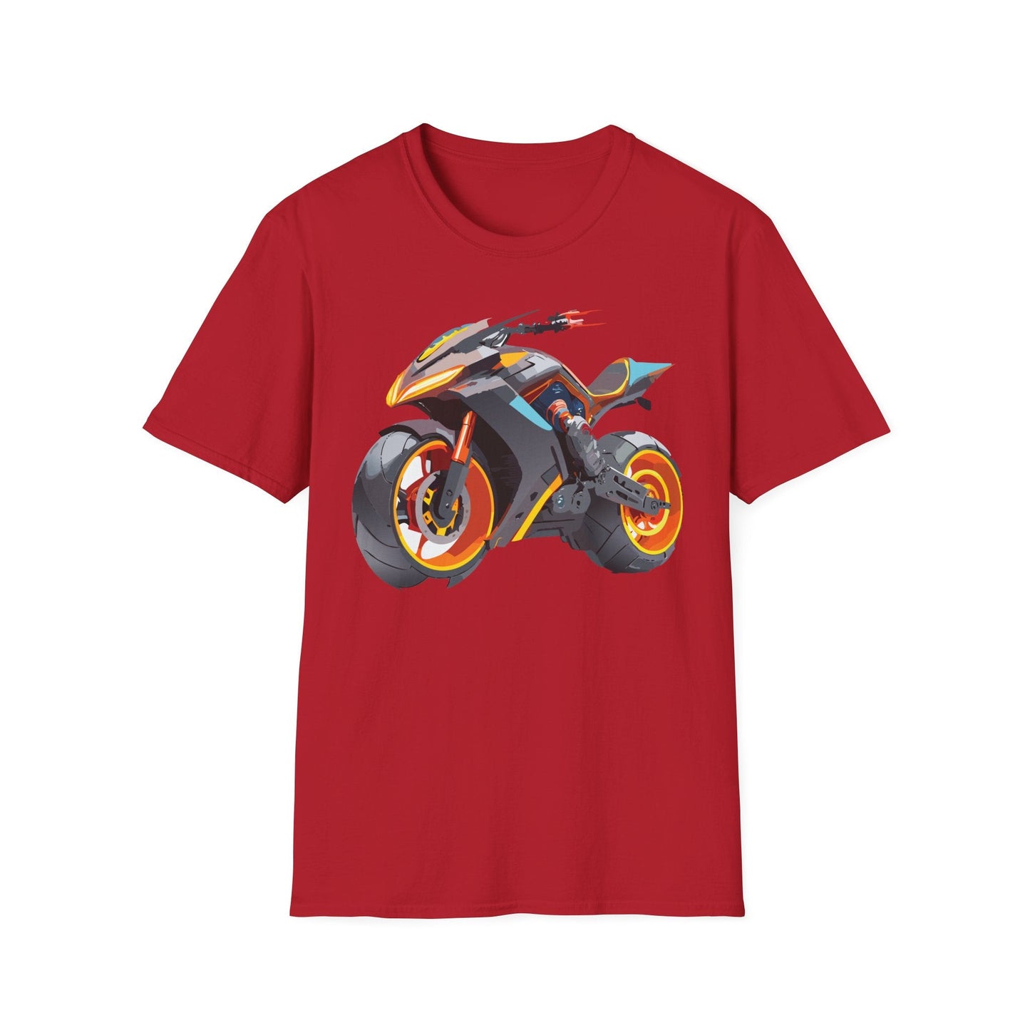 Unisex Bike T Shirt With Motorcycle Graphic MTB Tee Cotton Softstyle Comfort For Riders