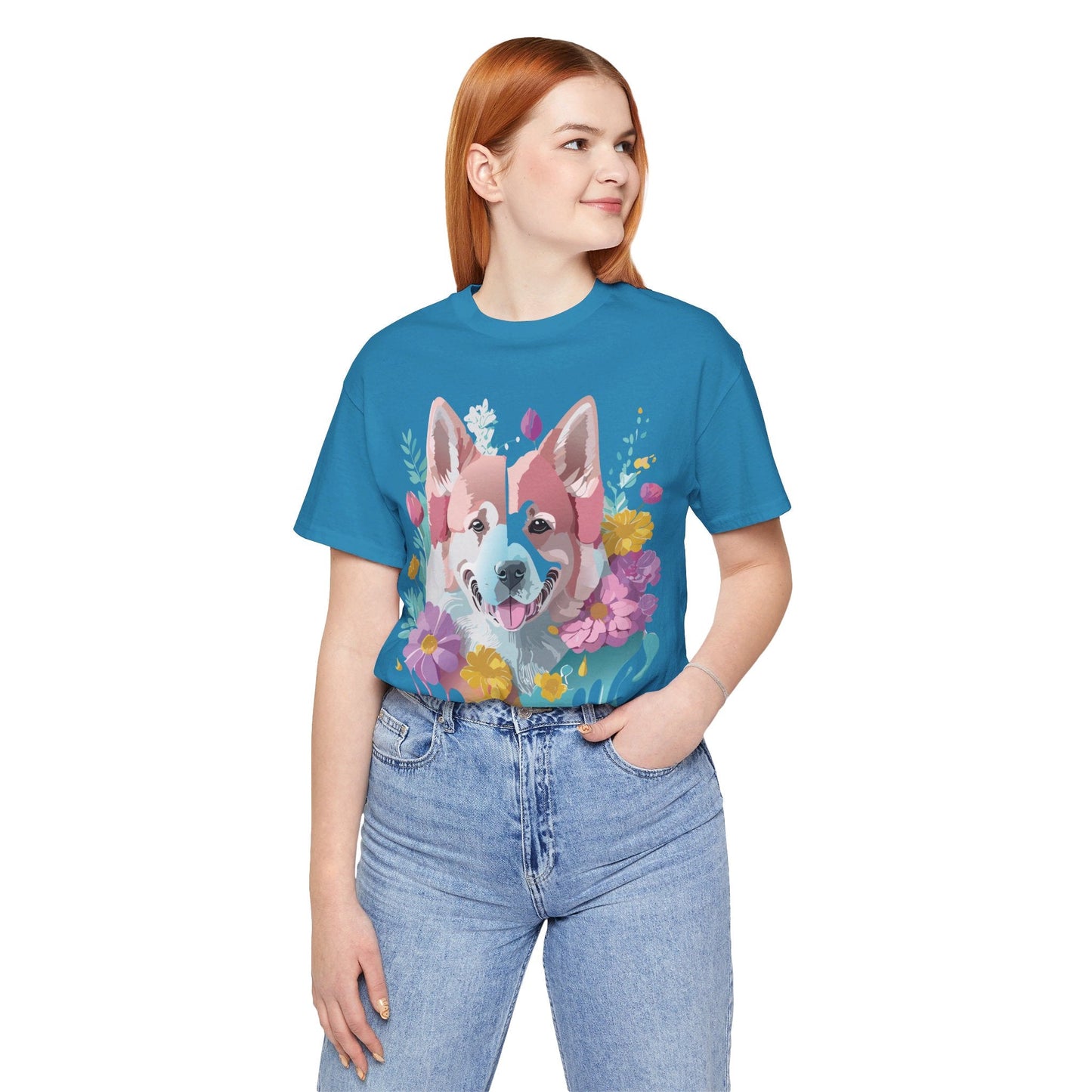 Dog Shirt Graphic Tee Unisex Short Sleeve Adelpha Art Design Vintage Inspired Artwork Edition