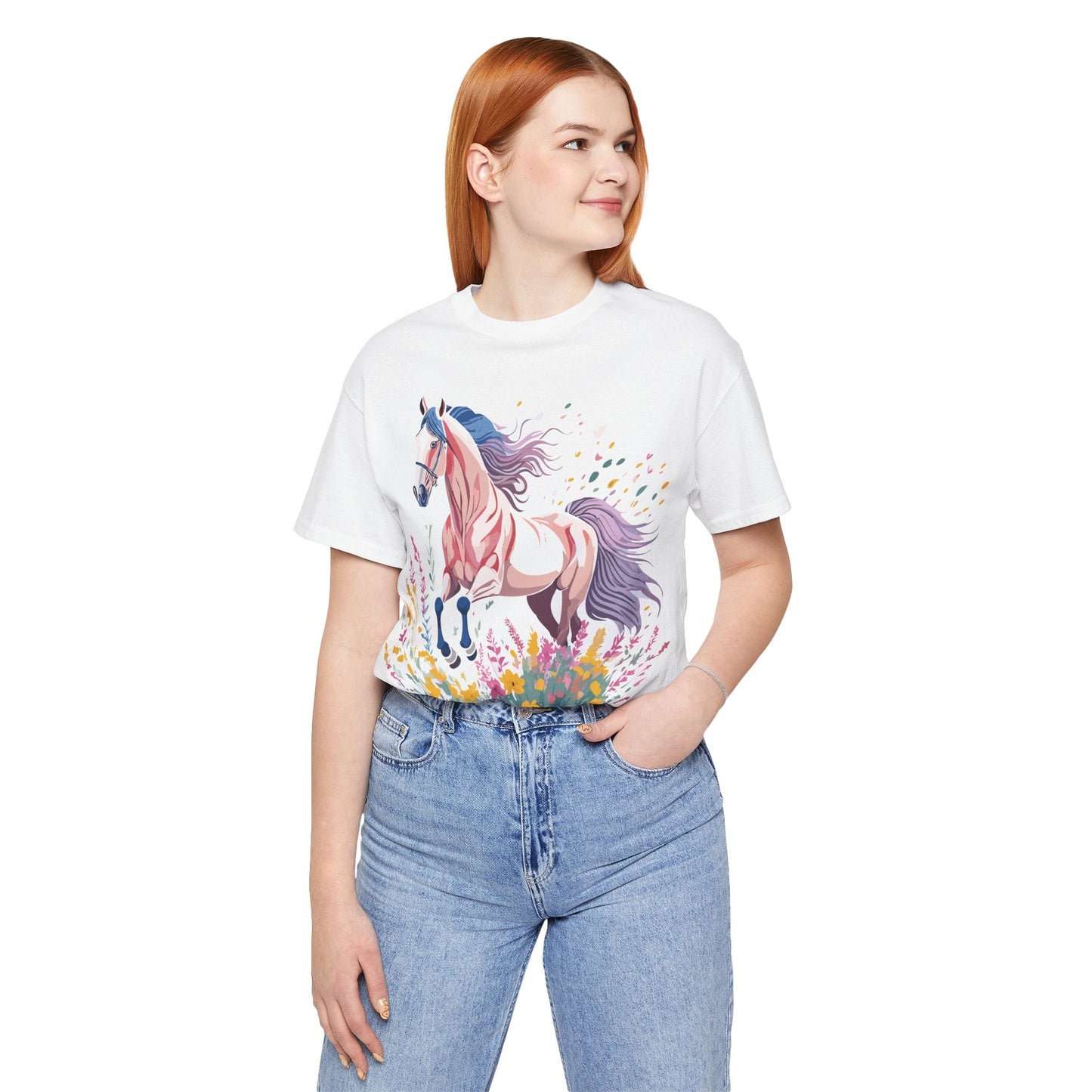 Horse Graphic Unisex 100 Cotton Vintage Animal Art T-Shirt 7