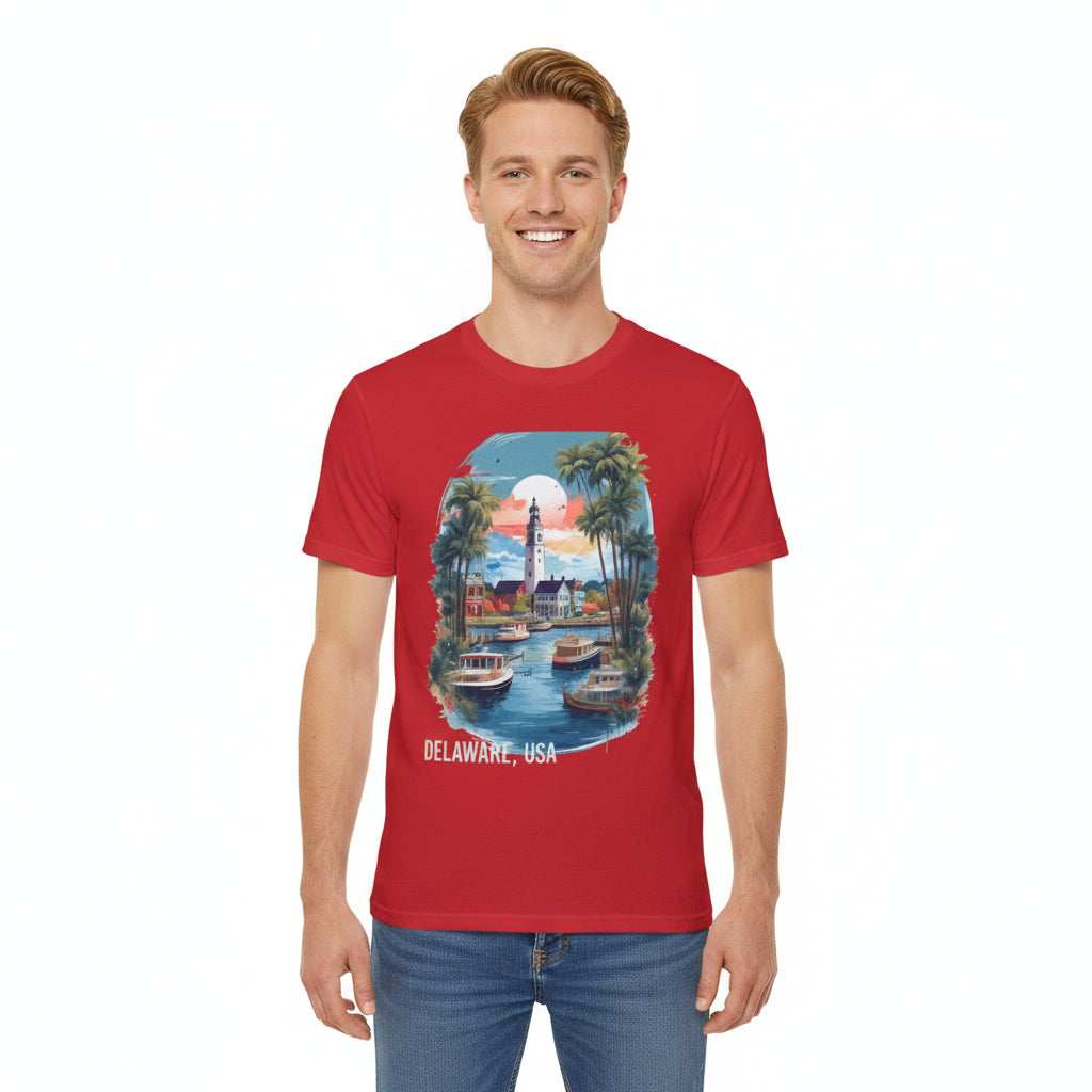 Delaware Graphic Unisex Cotton T‑Shirt 2