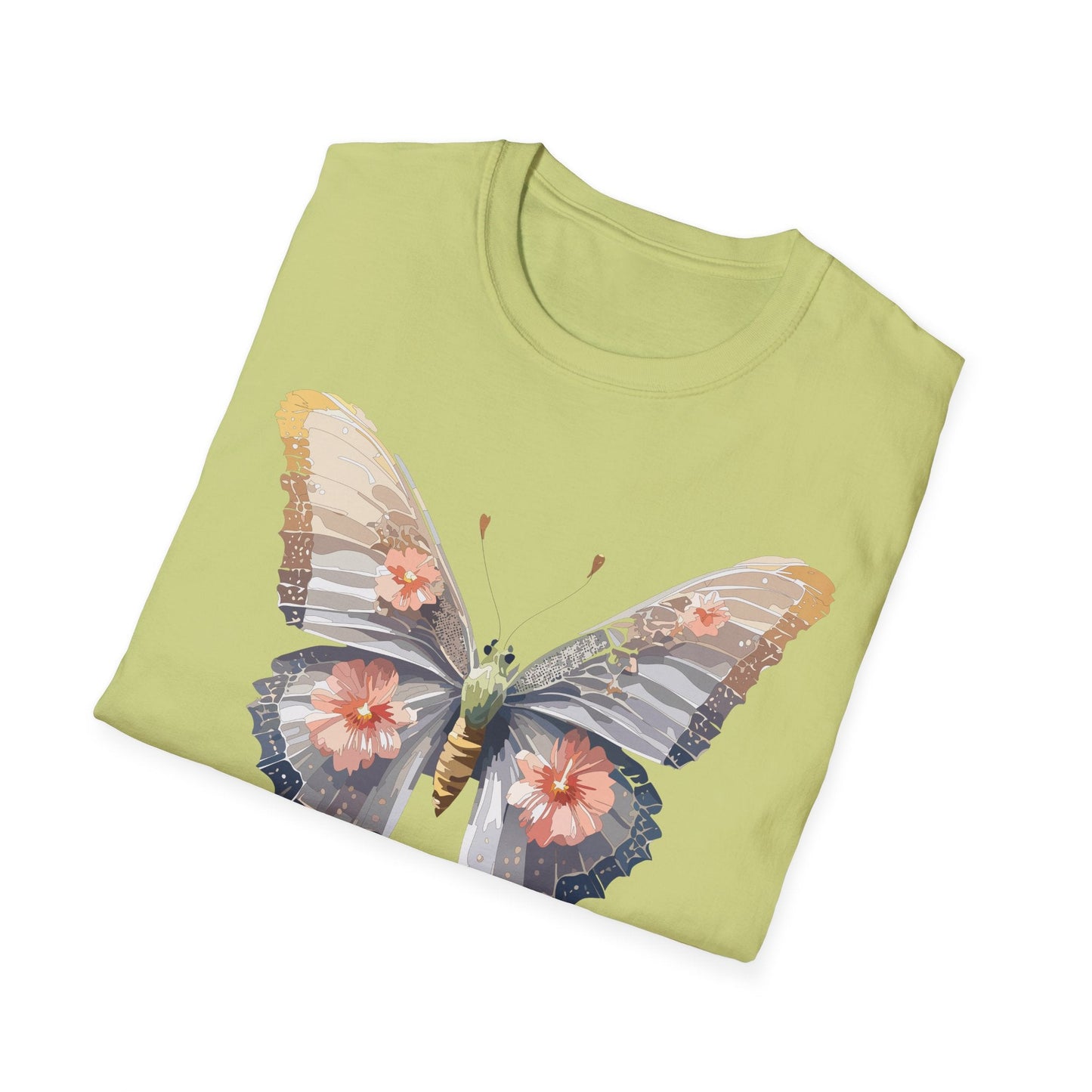 Butterfly T Shirt Unisex Monarch Design Gildan Softstyle 64000 100 Percent Ring Spun Cotton