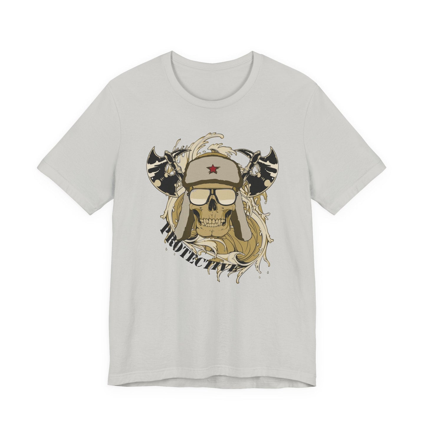 Viking Skull Graphic with Horned Helmet T-Shirt Captain Design Tee Art-41