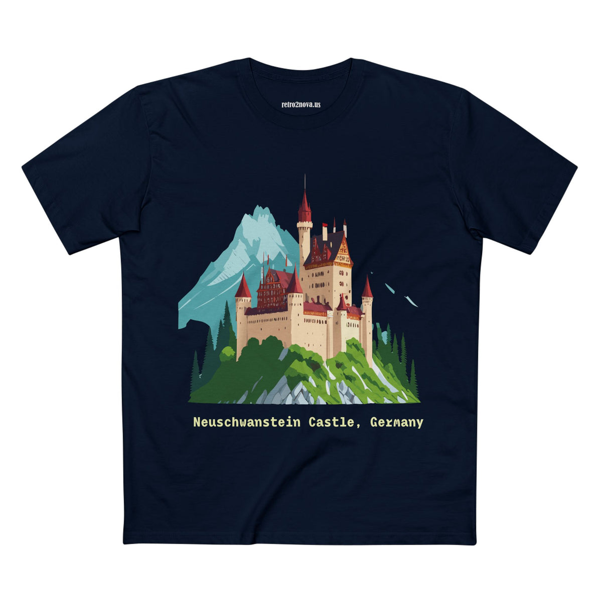 Neuschwanstein Castle Illustration T-Shirt | Germany Travel Tee