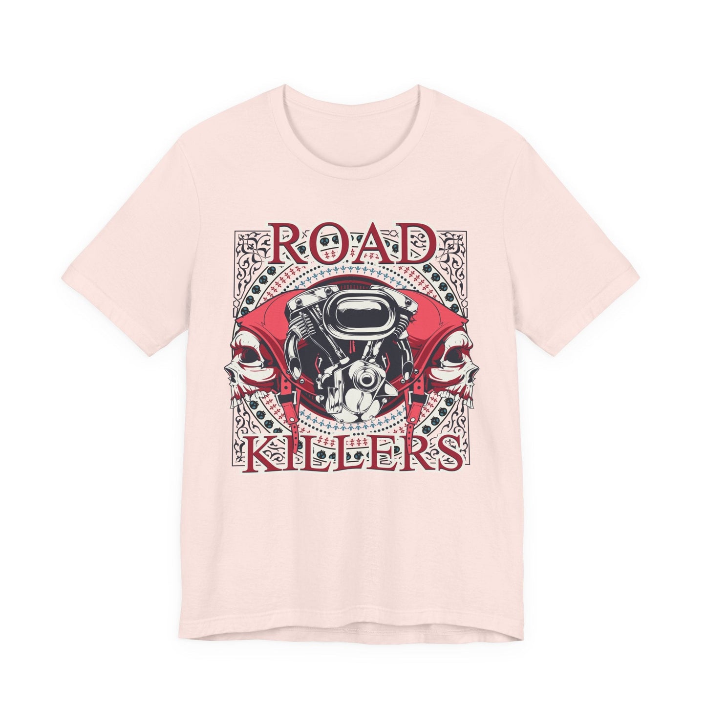 Dark Road Motorcycle Helmet Skull Tee Biker graphic t-shirt G-1