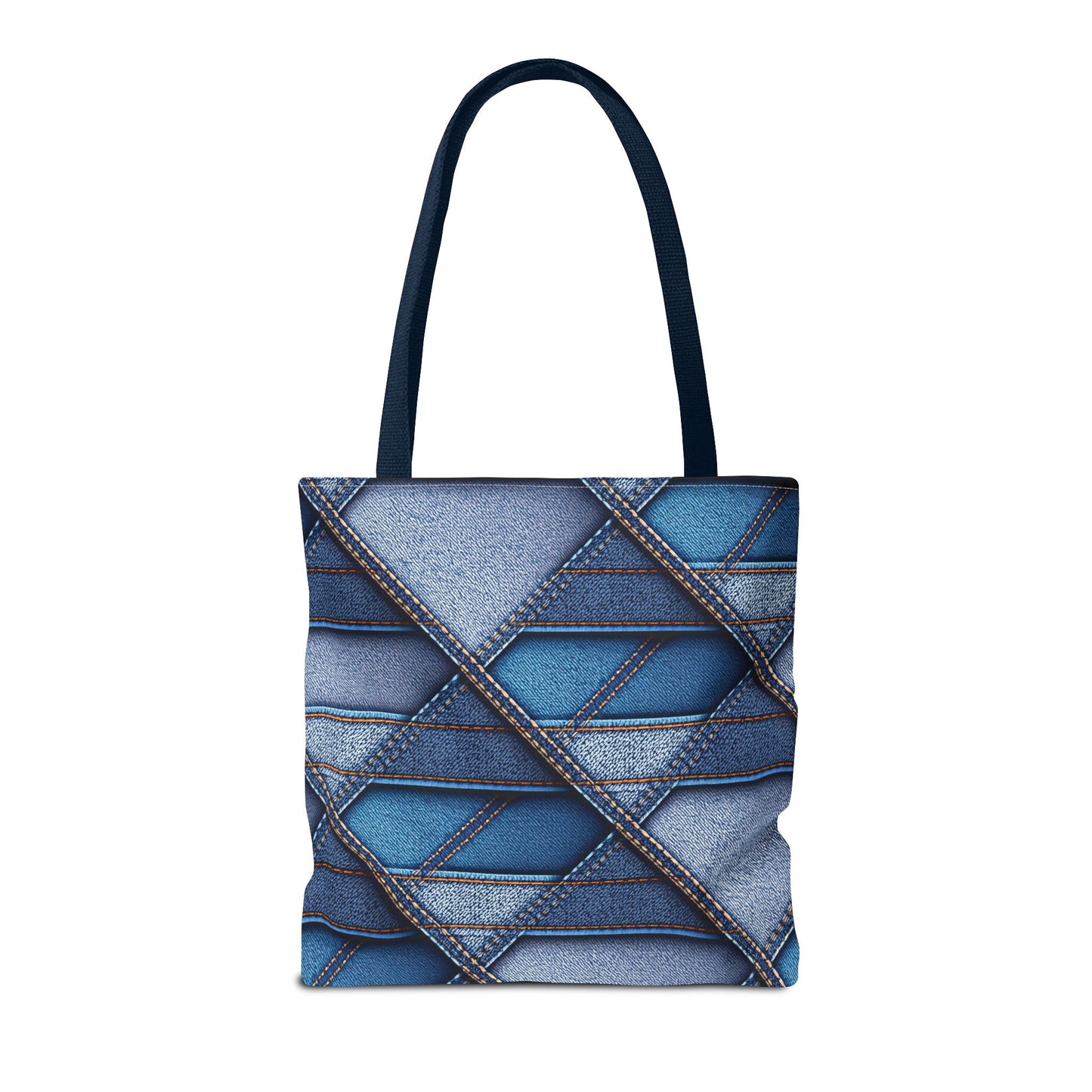 Denim Fabric Imitation Print Unisex Canvas Bag Poly Spun 3 Sizes Tote Bag 100