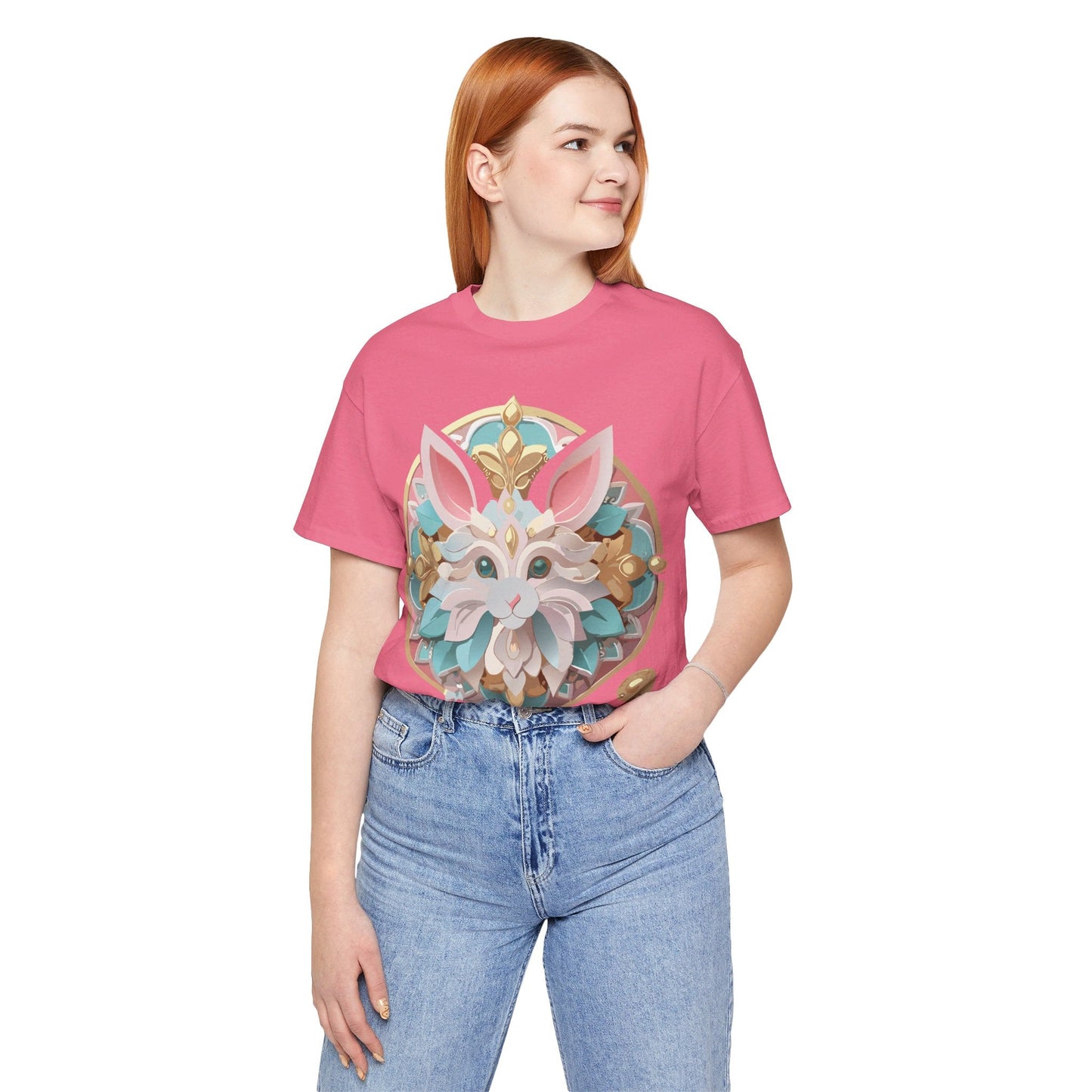 Medallion Graphic Unisex 100 Cotton Vintage Animal Medal Artwork Tee 88