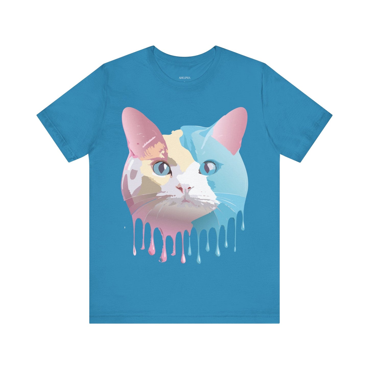 Cat Graphic Tee Unisex Short Sleeve Shirt With Vintage Adelpha Artwork