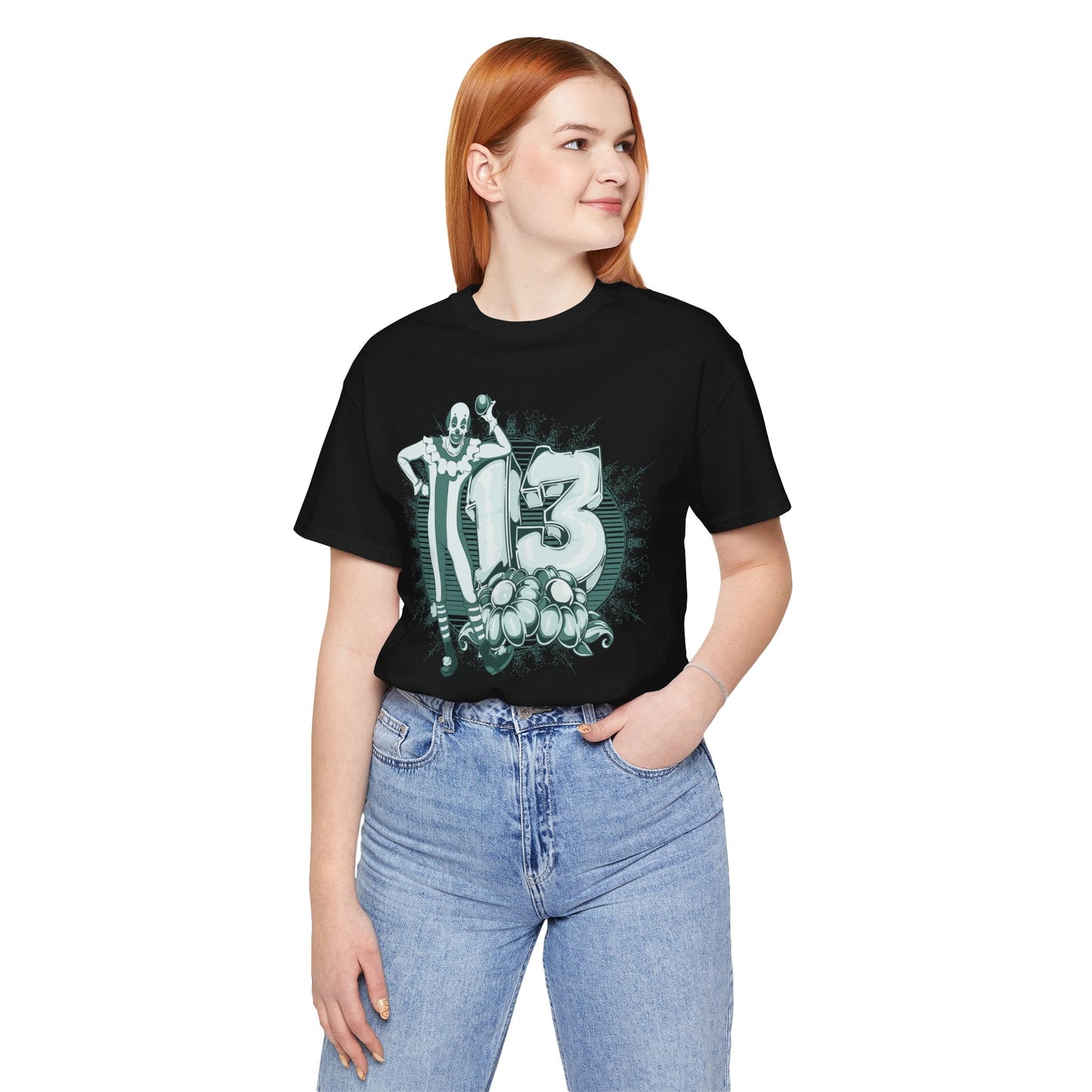 Vintage Clown Graphic Illustration Unisex Cotton T-Shirt Art-39