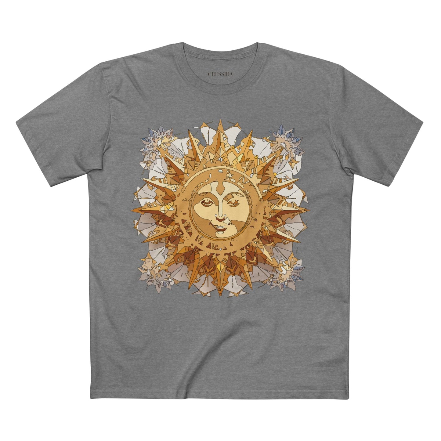 Gold Sun Graphic Unisex 100 Cotton T-Shirt with Golden Art Design 17