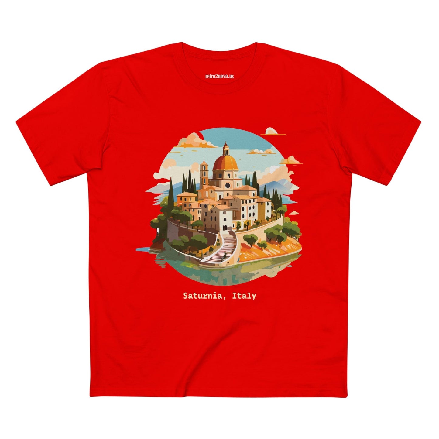 Italy Travel Shirt Unisex Tourist Tee With Original Art Design Retro2Nova Premium Cotton