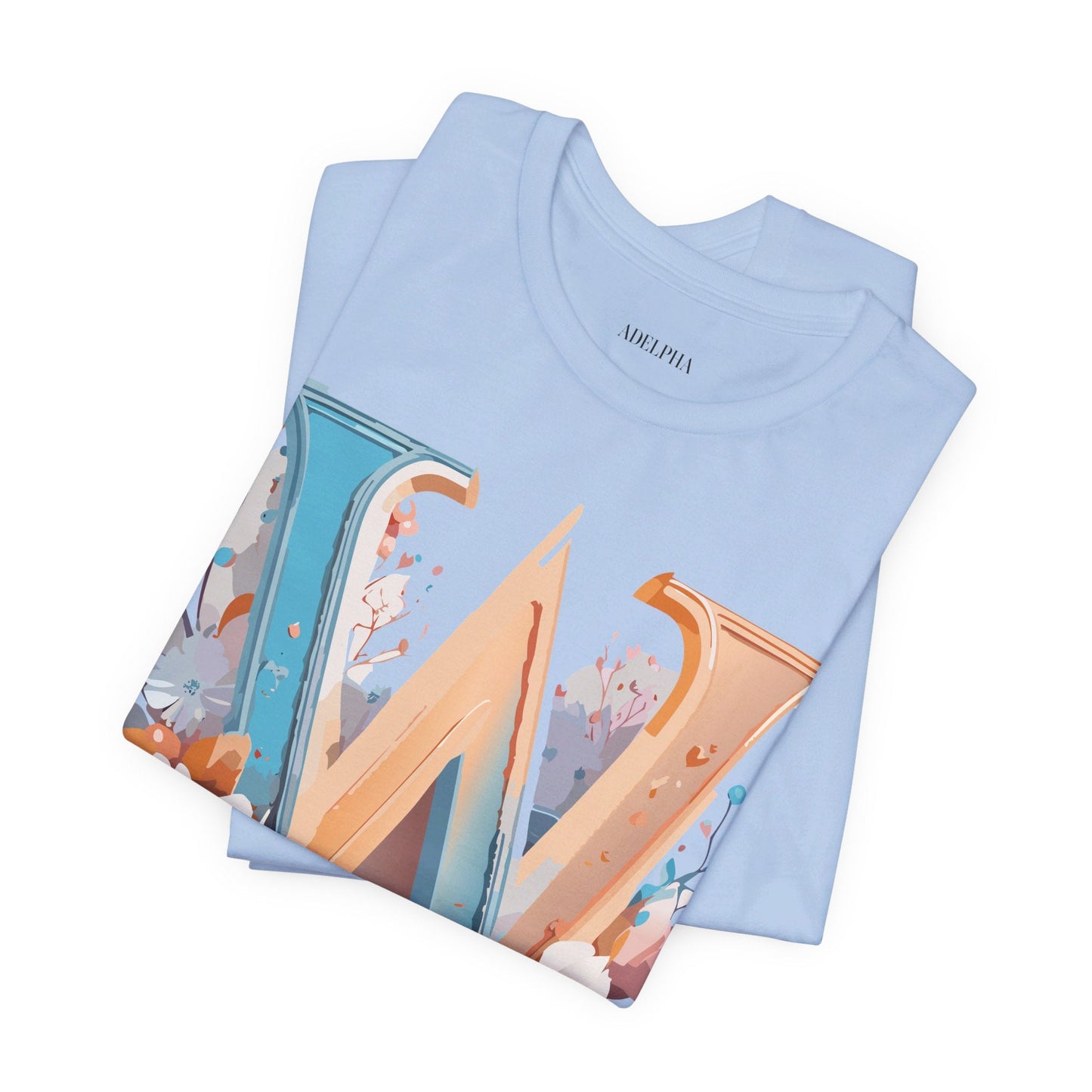 Letter W Shirt Graphic Tee Unisex Adelpha Vintage Inspired Art Design Short Sleeve