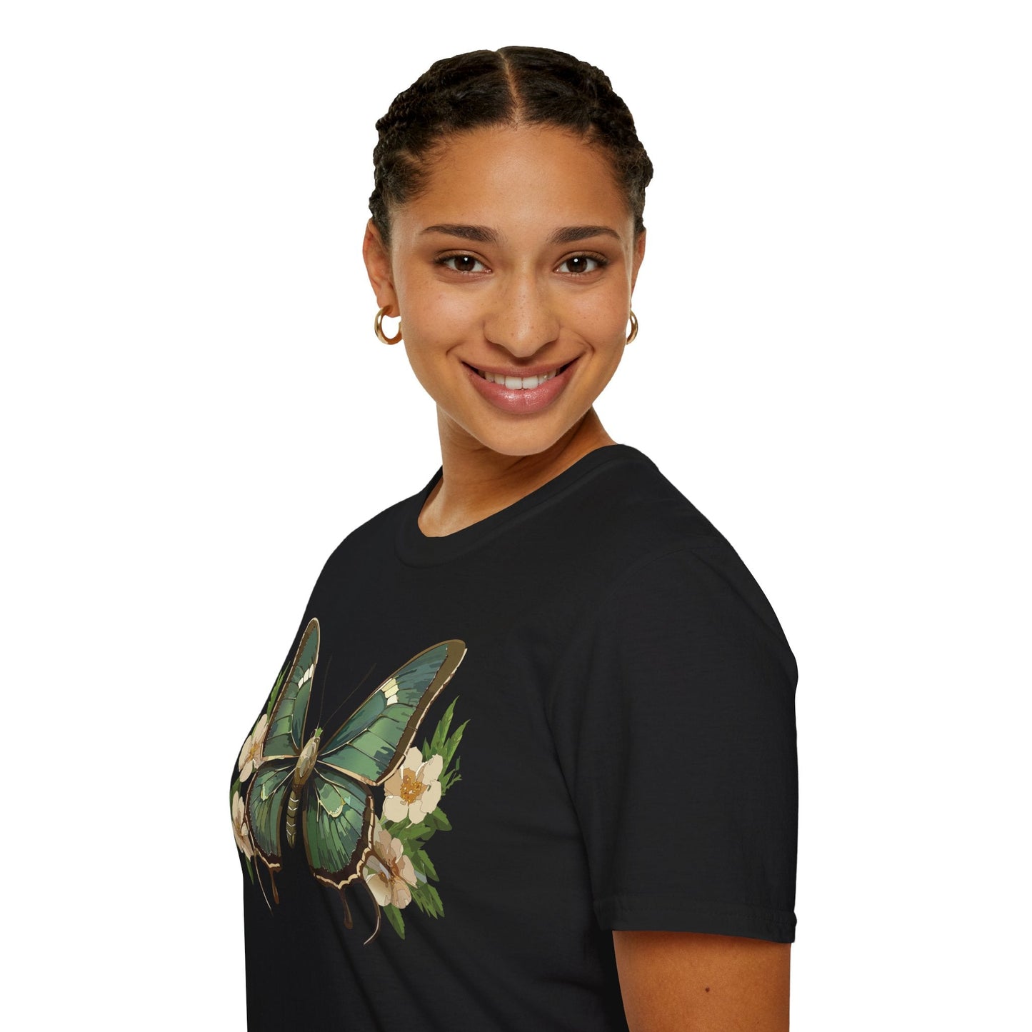 Butterfly Shirt Monarch Style Unisex T Shirt Gildan Softstyle 64000 100 Percent Ring Spun Cotton