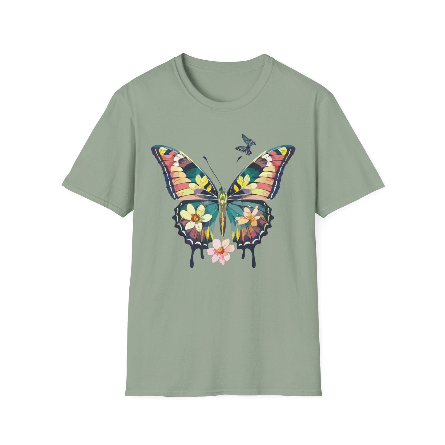 Butterfly T Shirt For Unisex Softstyle 64000 Short Sleeve Monarch Butterfly Tee Design