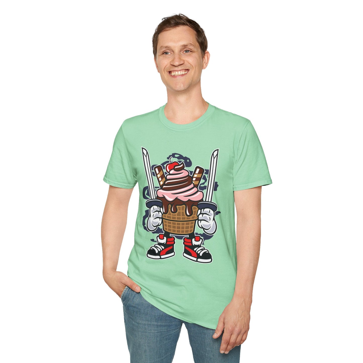 Cartoon T Shirt Unisex Animation Tee Funny Tee Gildan Softstyle 64000 Ring Spun Cotton 99