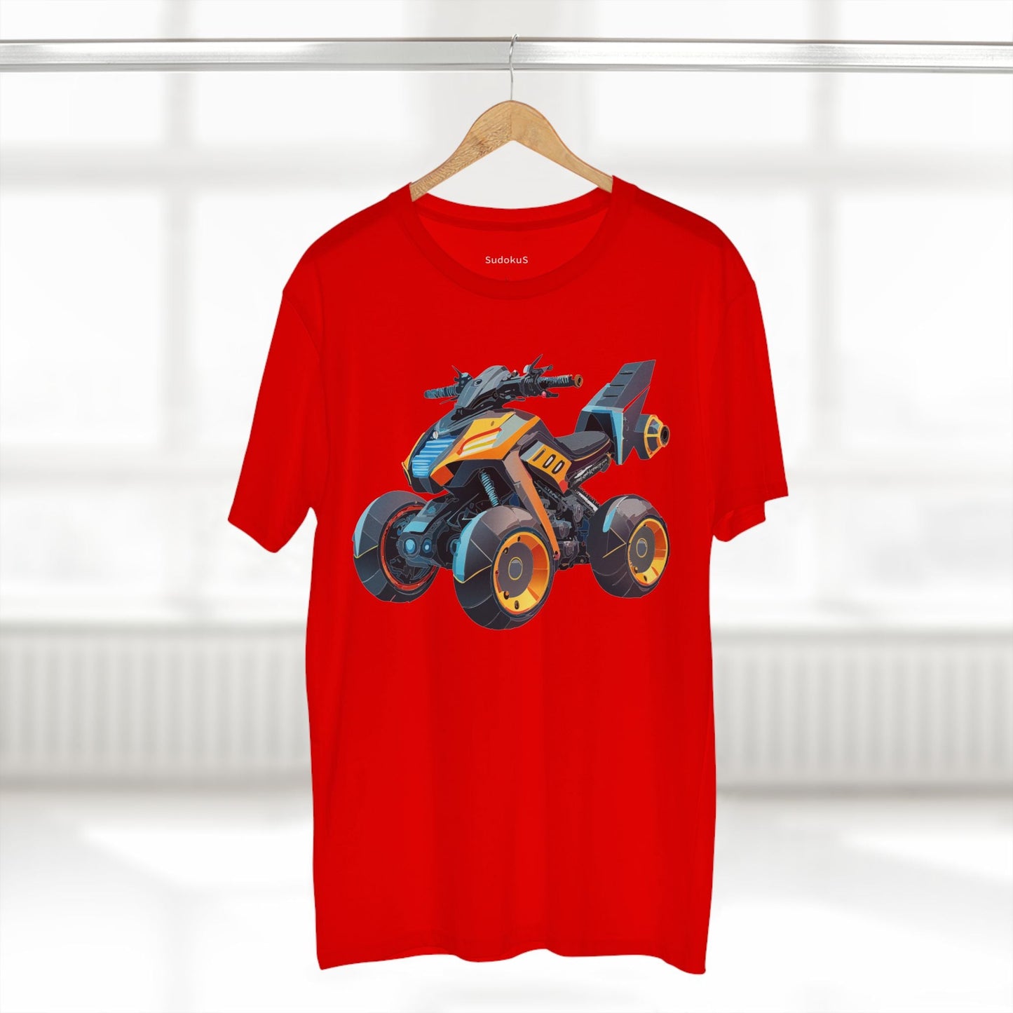 Moto Bike Graphic Unisex 100 Cotton Staple Tee 13