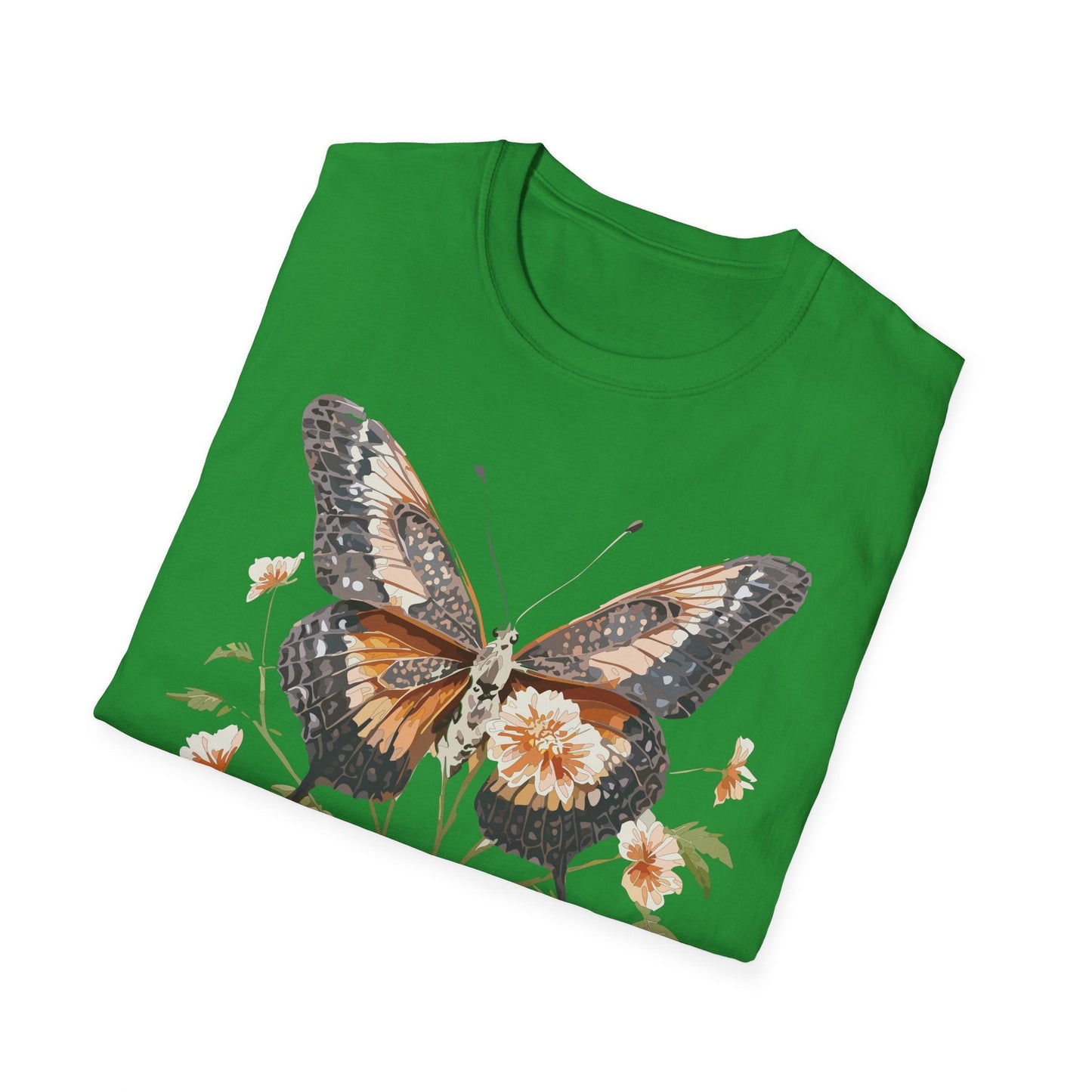 Butterfly T Shirt Unisex Softstyle Gildan 64000 Cotton Tee Monarch Print Comfort