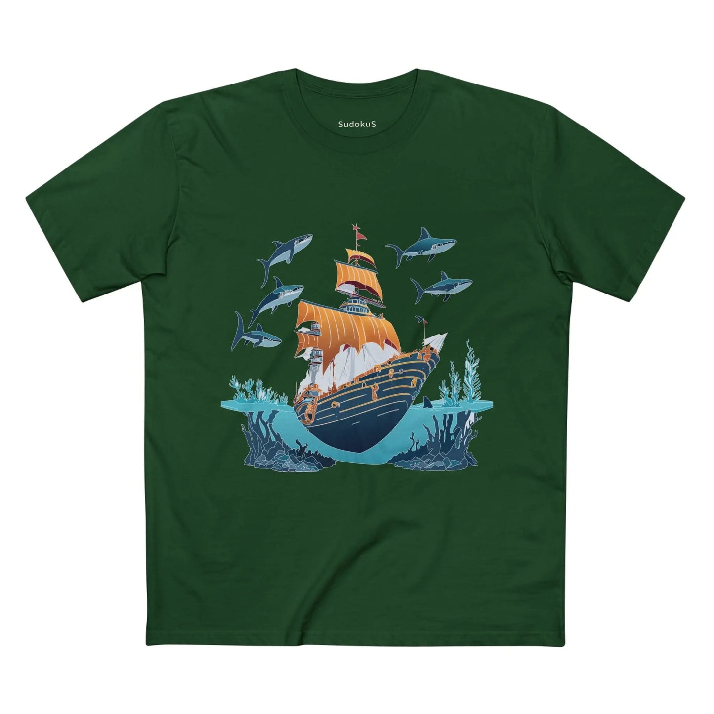 Ocean Coast Graphic Unisex 100 Cotton Staple Tee 27