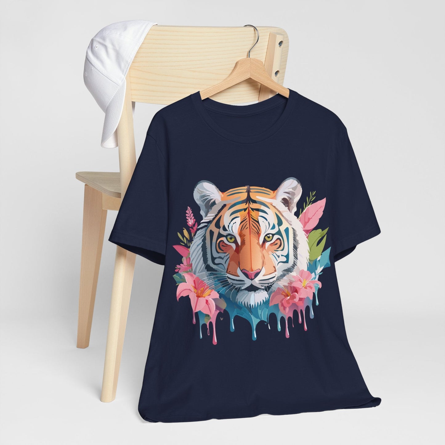 Tiger Graphic Unisex 100 Cotton Vintage Art with Animal Tee 13