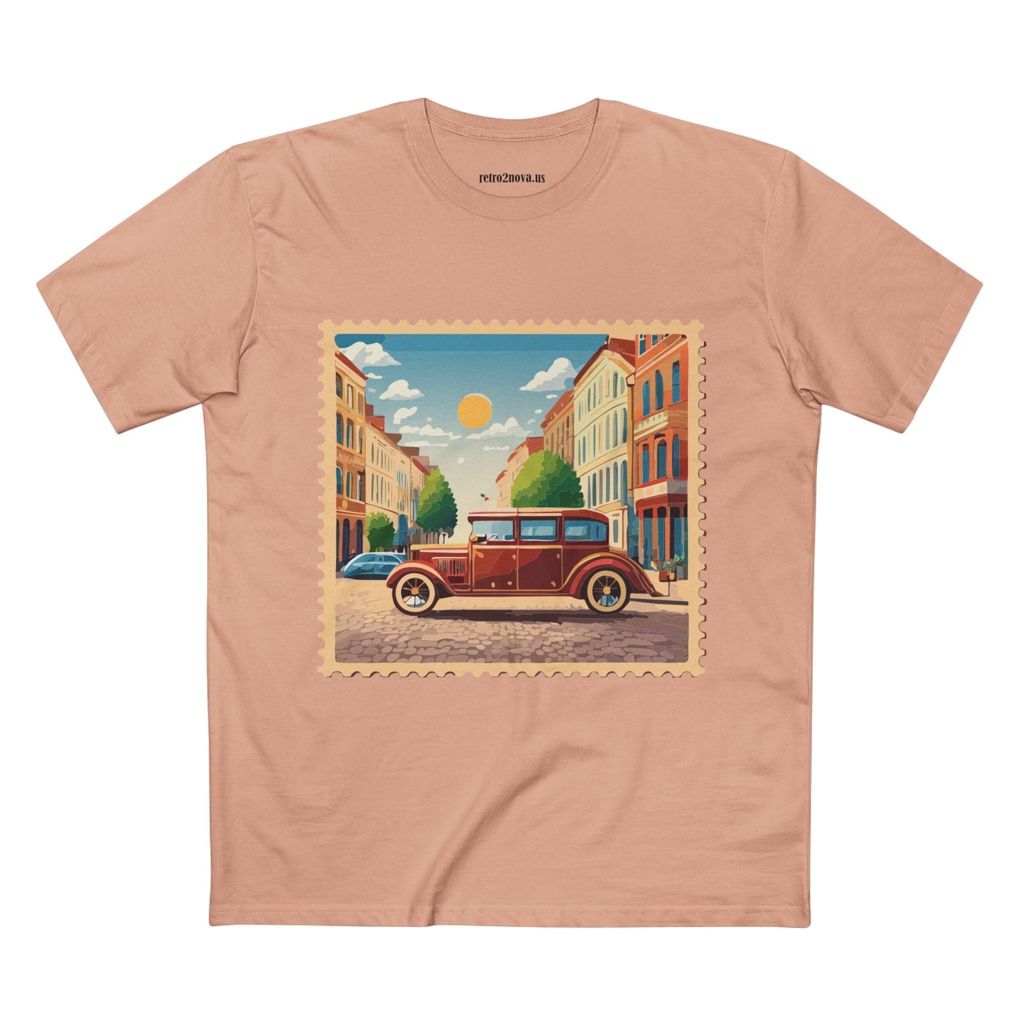 Stamp Shirt Postage Stamp Tee Unisex Premium Cotton Art Design PS27 From Retro2Nova Collection
