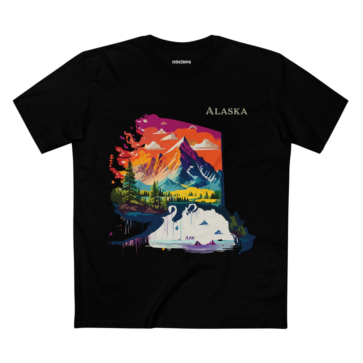 Alaska Landscape Tee | Mountain, Moose, Whale, Northern Wilderness