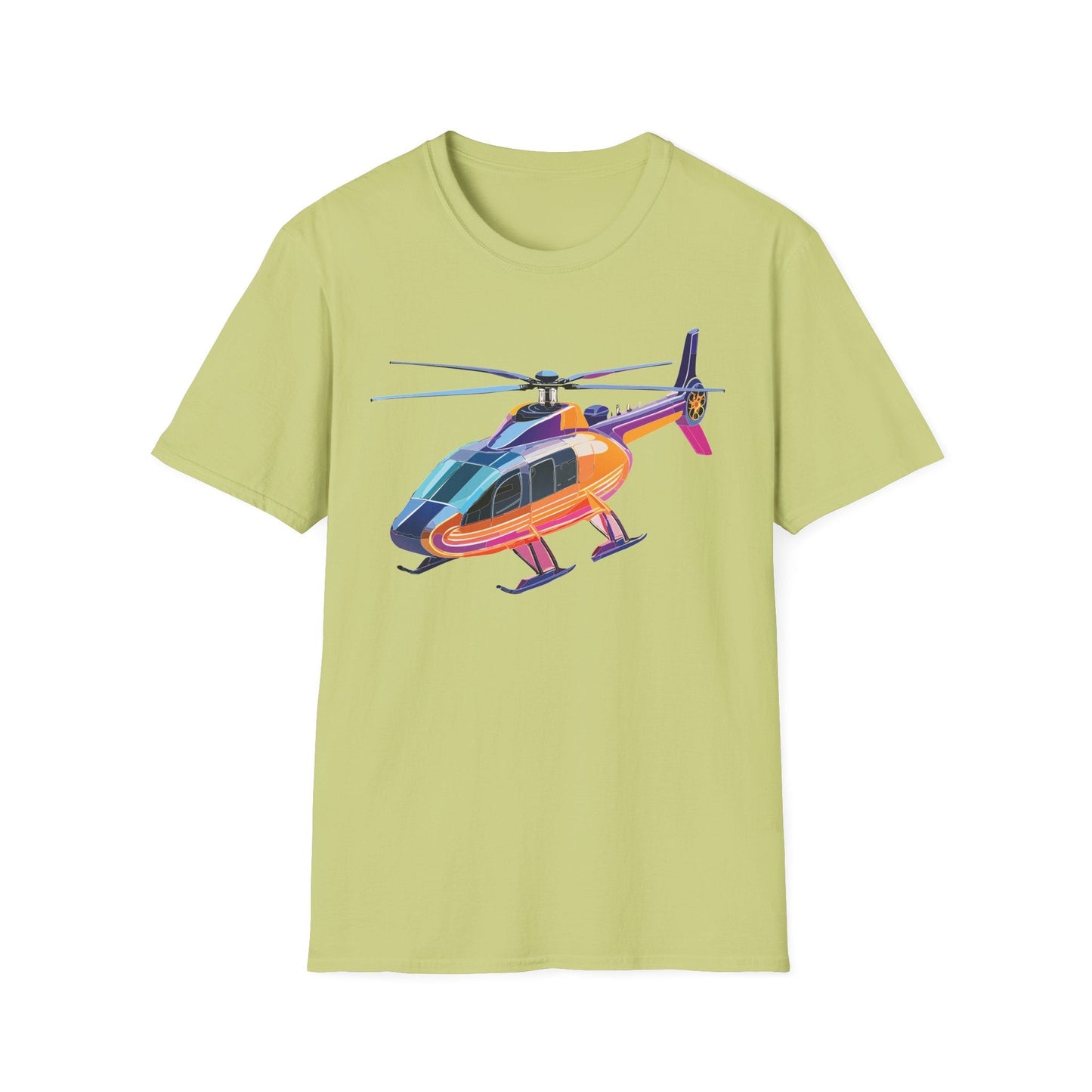 Chopper Helicopter Shirt Unisex Tee Gildan Softstyle 64000 Lightweight 100 Percent Cotton