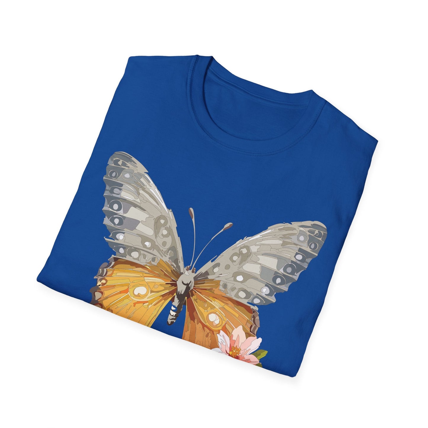 Unisex Butterfly T Shirt Monarch Print Softstyle Cotton Tee Gildan 64000 Lightweight Comfort