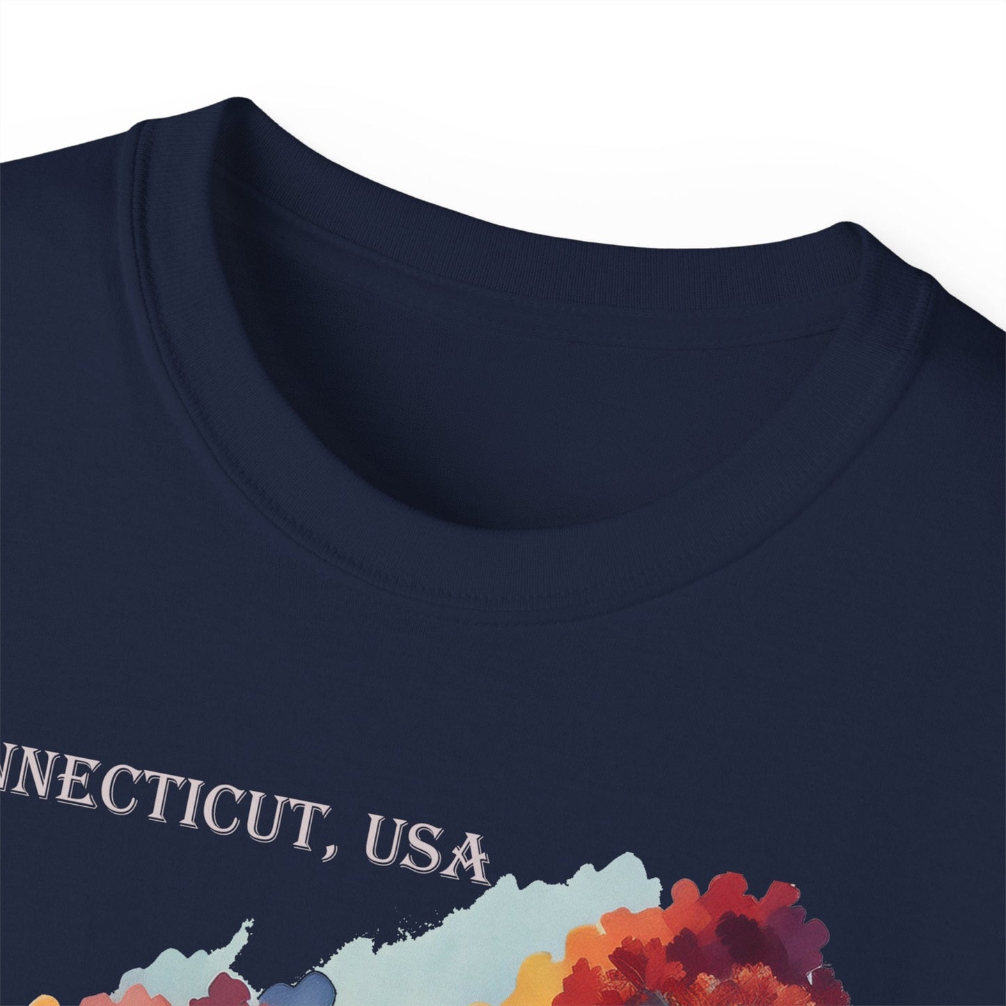Connecticut Graphic Unisex Cotton T‑Shirt 1
