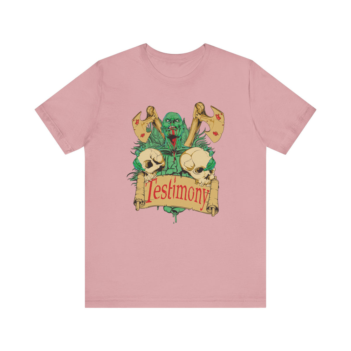 Cthulhu Skull Axes Testimony Tee Lovecraft Horror Mythos Unisex Cotton Shirt Art-42