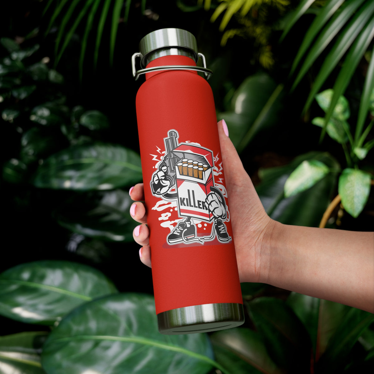 22oz Copper Insulated Water Bottle with Cartoon Design - CV15