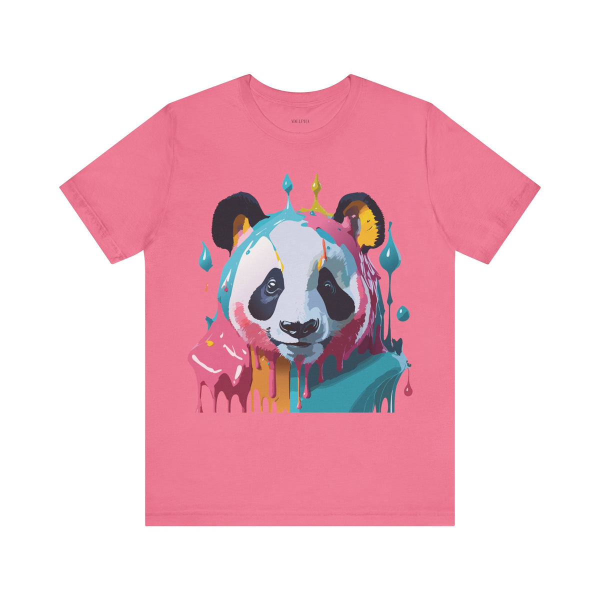 Panda Graphic Unisex Cotton Bella+Canvas Tee with Art Animal Design e142