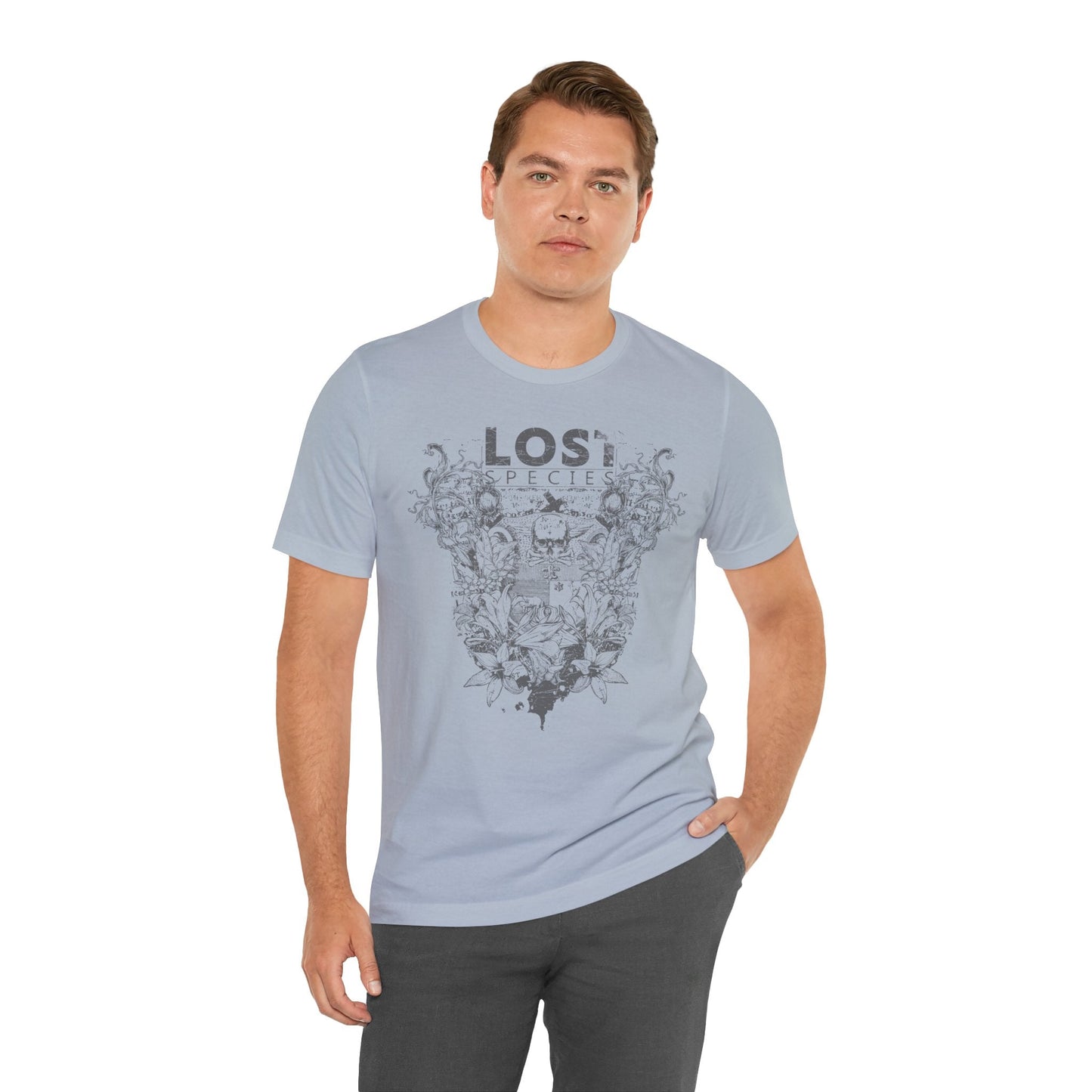 Lost Species Tee Floral Wildlife Illustration Rock Band T-Shirt A-7