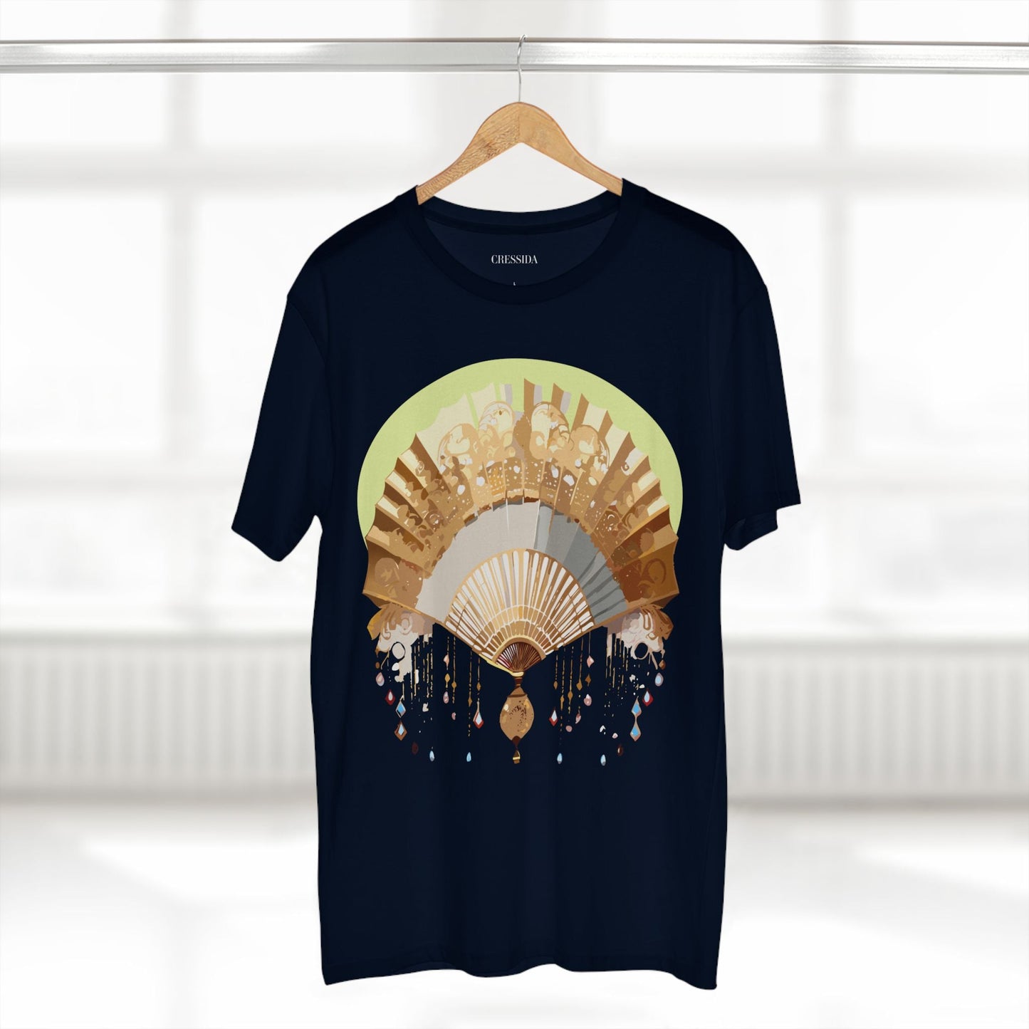 Antique Fan Graphic Design T-Shirt Unisex 100 Cotton Floral Carnival Artwork Tee 18