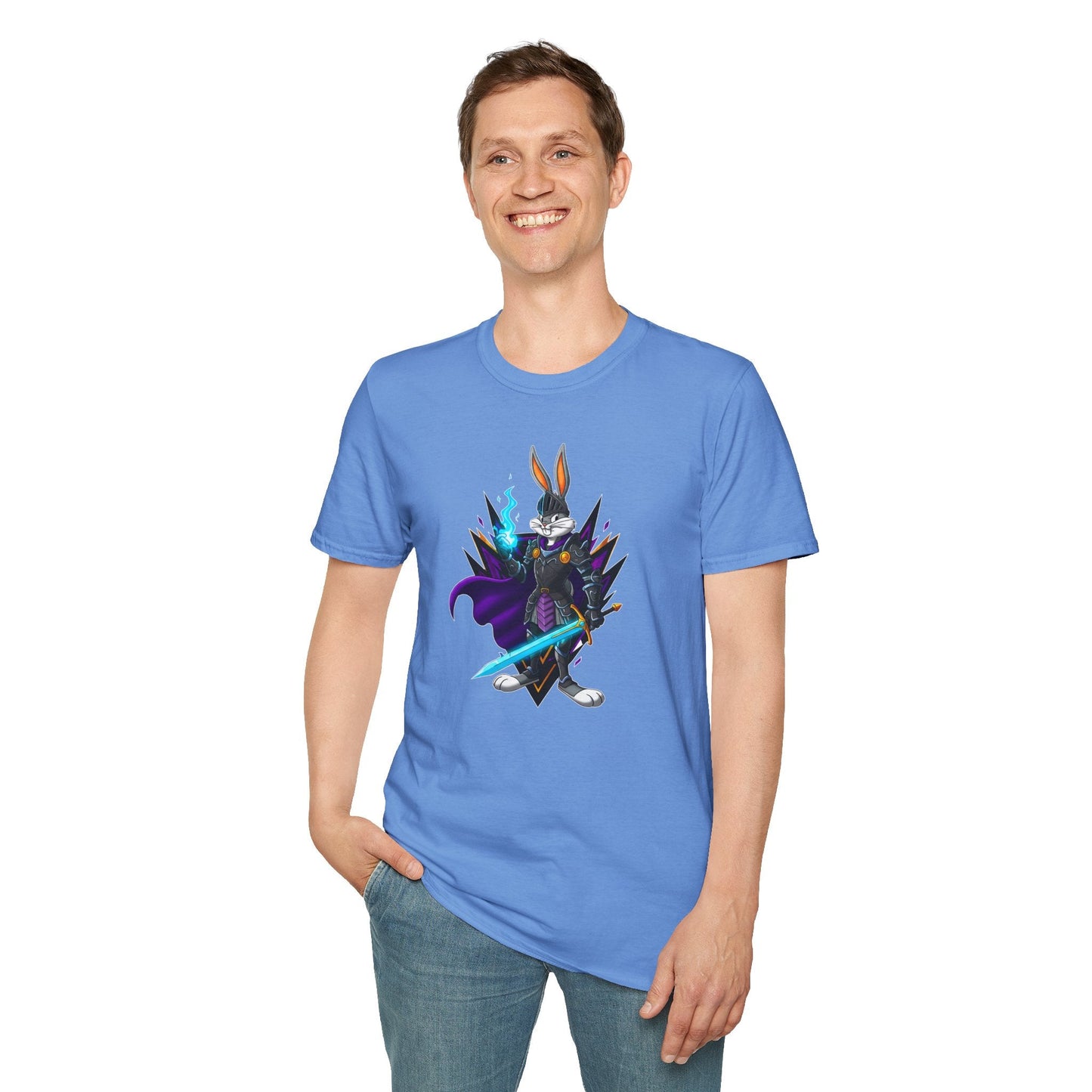Bugs Bunny Shirt Unisex Gildan Softstyle Tee 100 Percent Cotton Cartoon Graphic Design