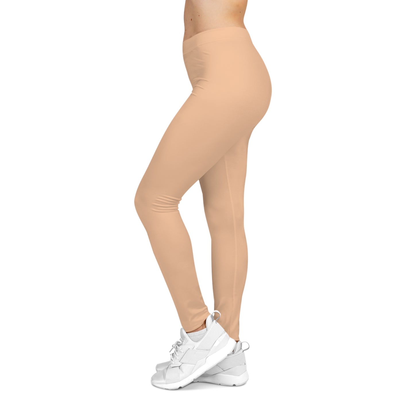 Peach Glow Color Women's Poly-Span Casual Leggings XS-2XL