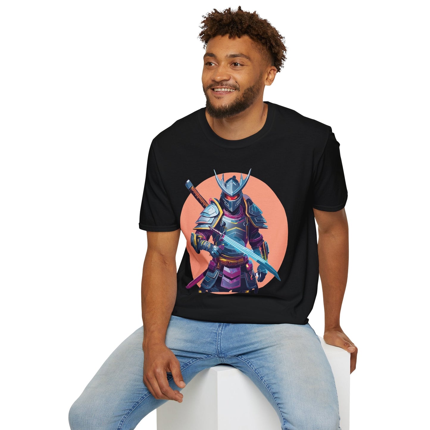 Samurai Shirt Unisex Tee Gildan Softstyle 64000 One Hundred Percent Ring Spun Cotton Comfort