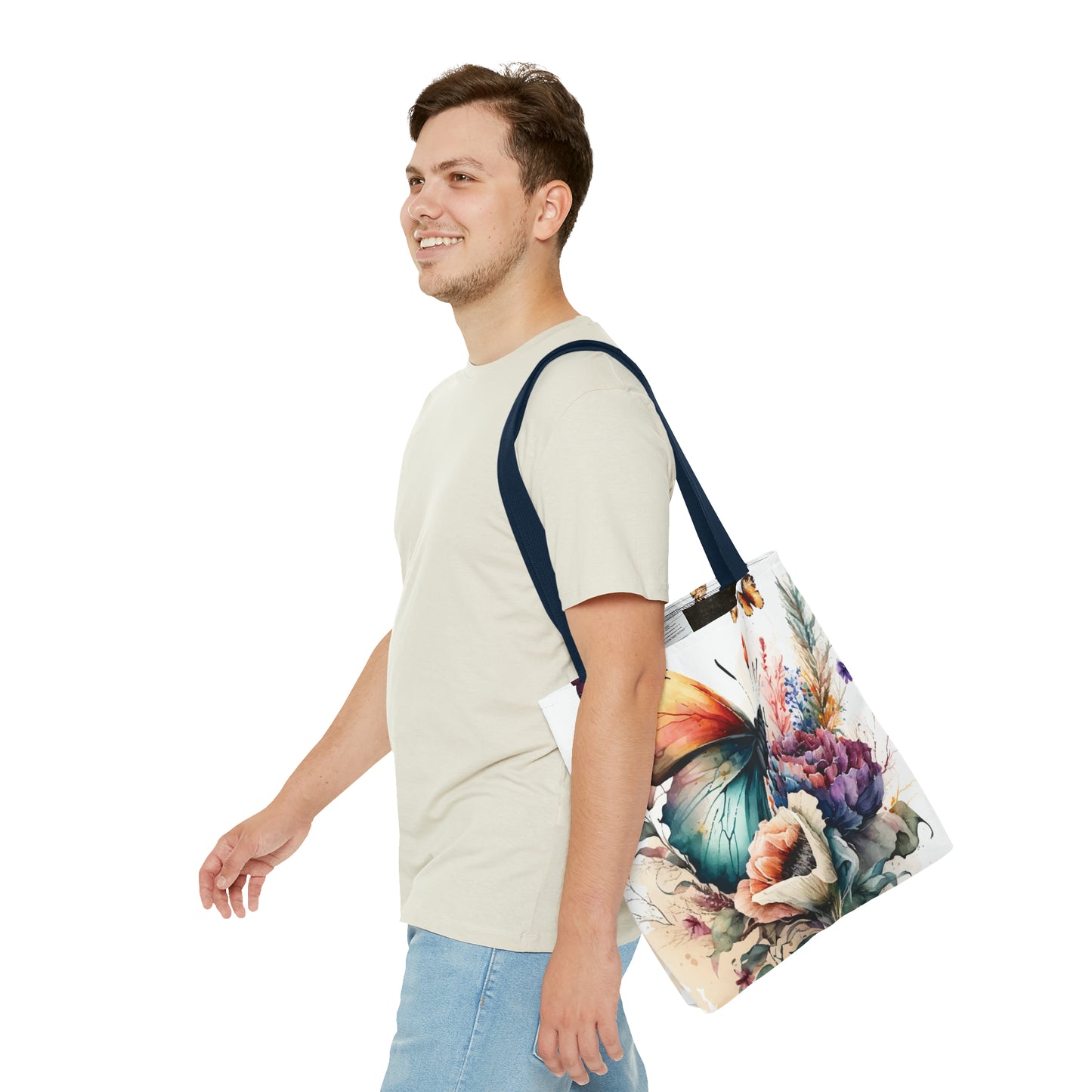 Canvas Bag with Butterfly Prints