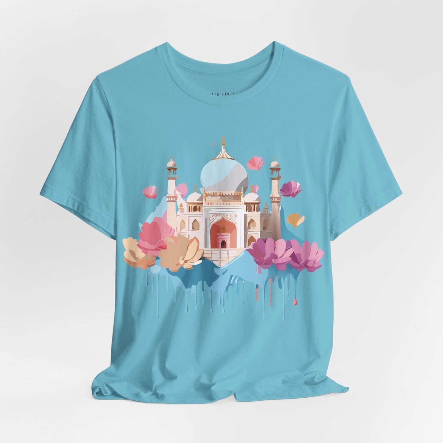 Tourist Shirt Taj Mahal Graphic Tee Unisex Short Sleeve Art From Adelpha Vintage Inspired
