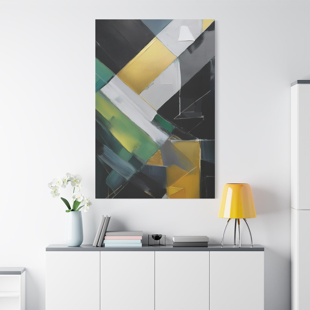 Abstract Geometric Painting Print Canvas 20x24,20x30,24x30 24x32,24x36,30x40 32x48,36x48,40x60 Pine-Wood Inner Frame ABS-78